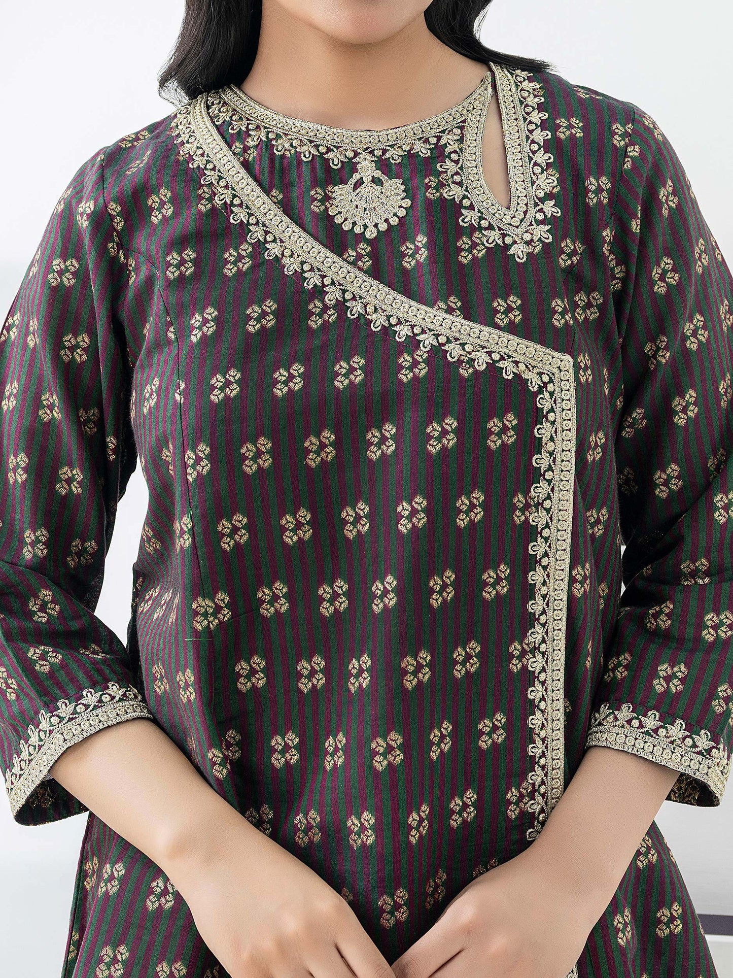 Jacquard Kurti-Embroidered (Pret)