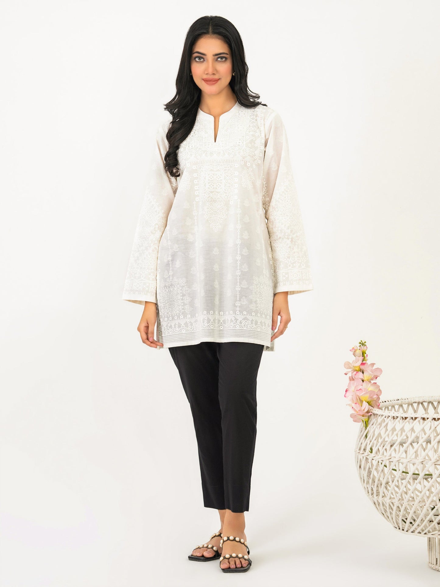 Cambric Kurti-Paste Print (Pret)