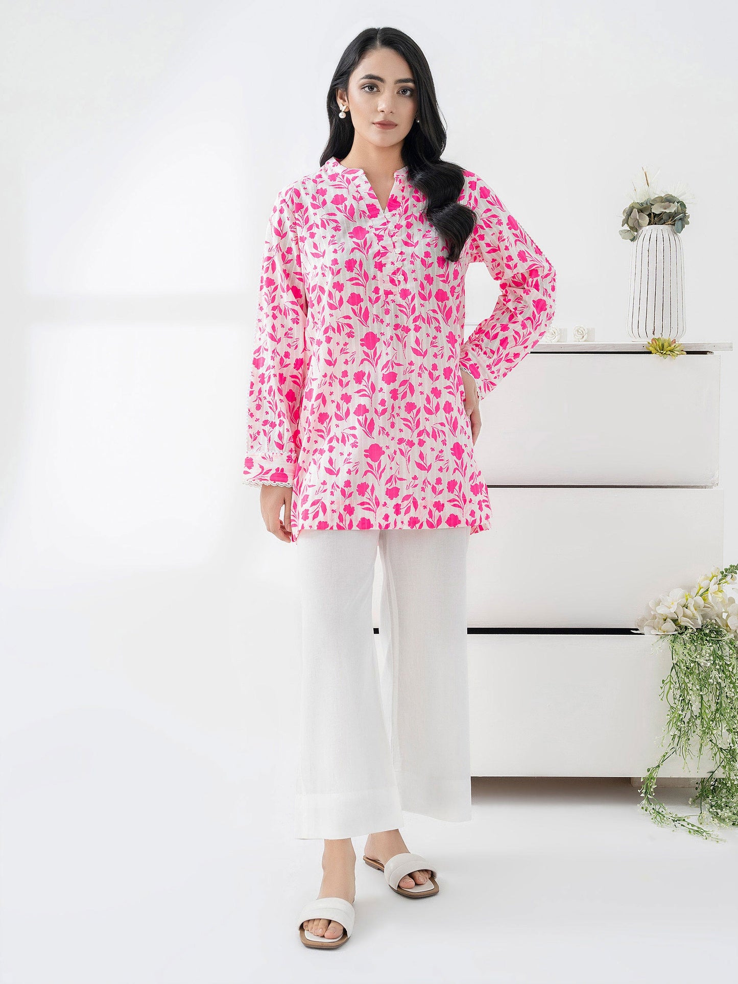 Lawn Kurti-Paste Print (Pret)