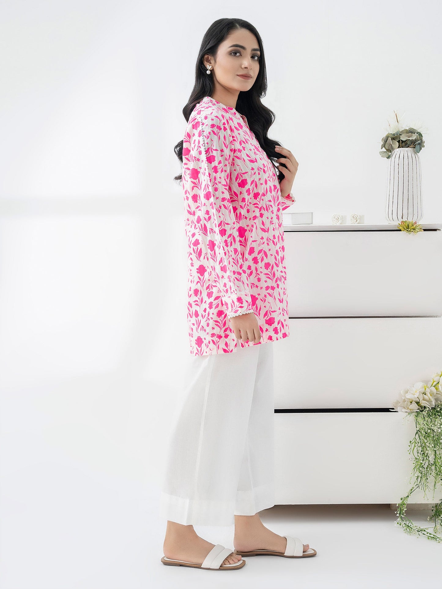 Lawn Kurti-Paste Print (Pret)