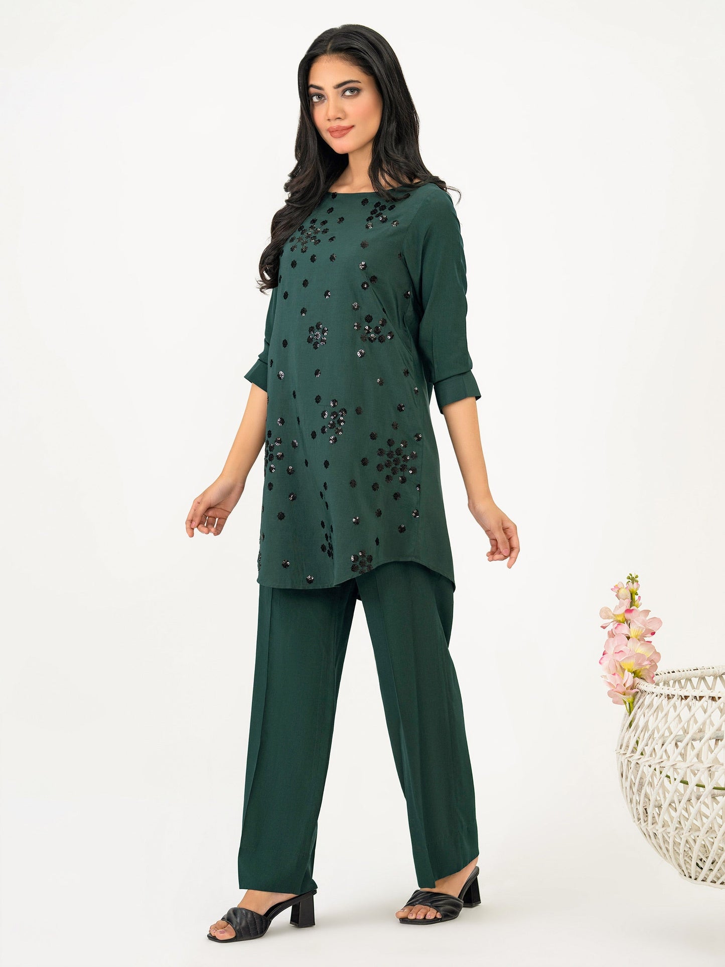 2 Piece Silk Suit-Embroidered (Pret)