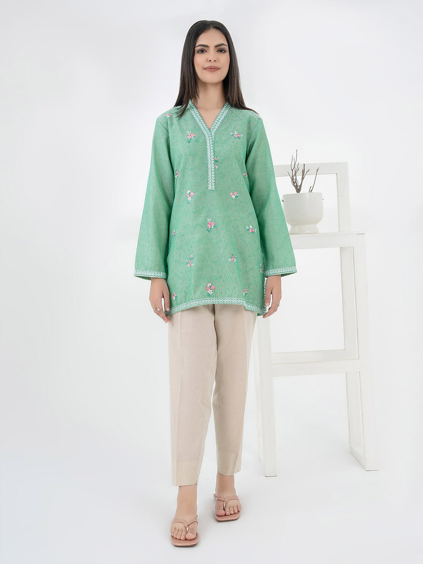 Lawn Kurti-Embroidered (Pret)