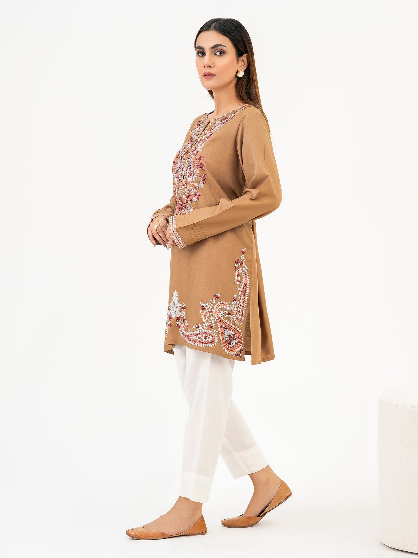 Crepe Kurti-Embroidered(Pret)