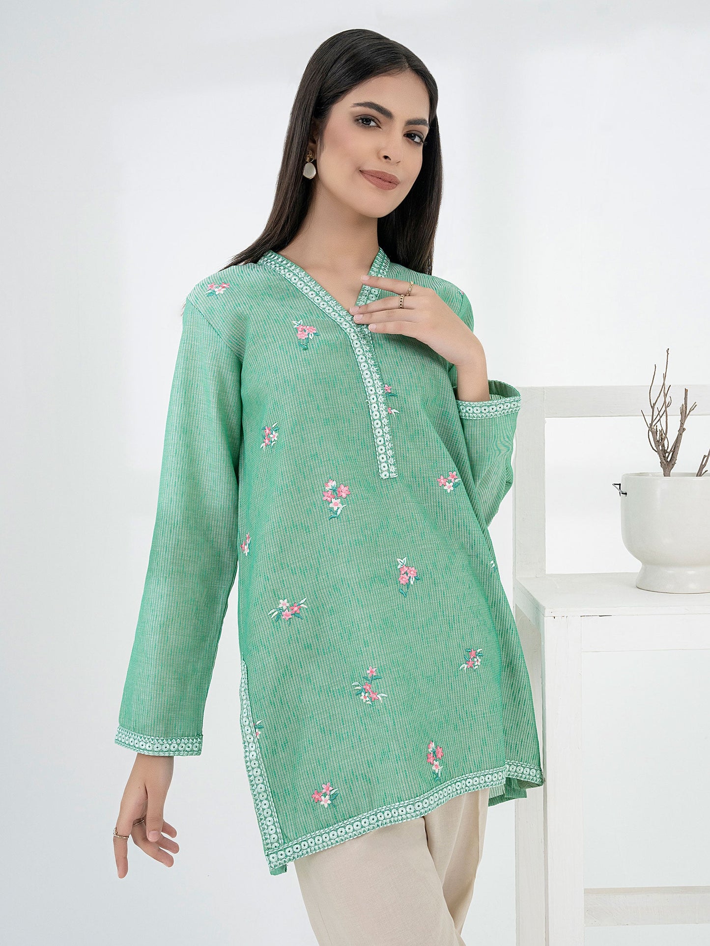 Lawn Kurti-Embroidered (Pret)