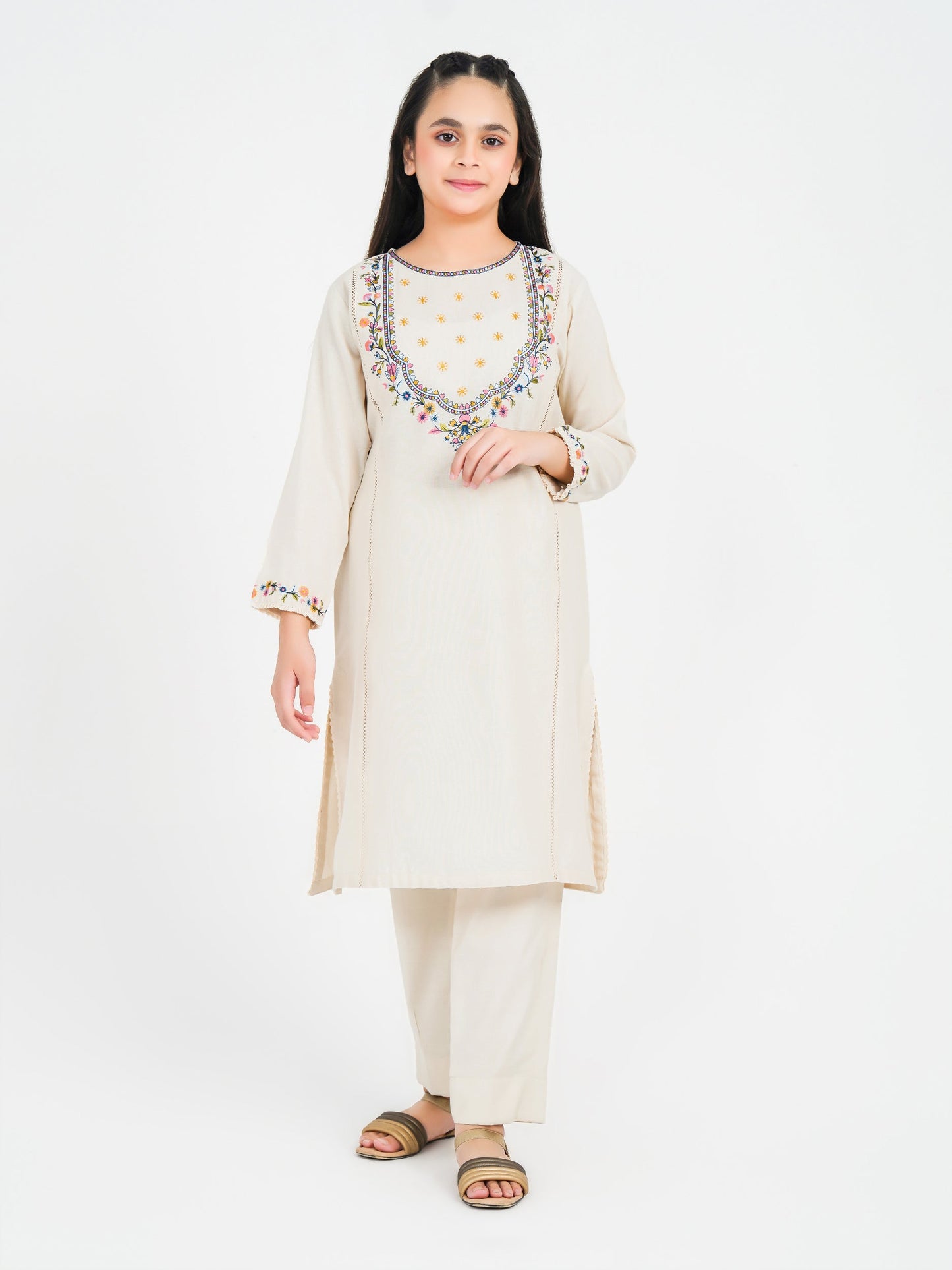 Khaddar Shirt-Embroidered