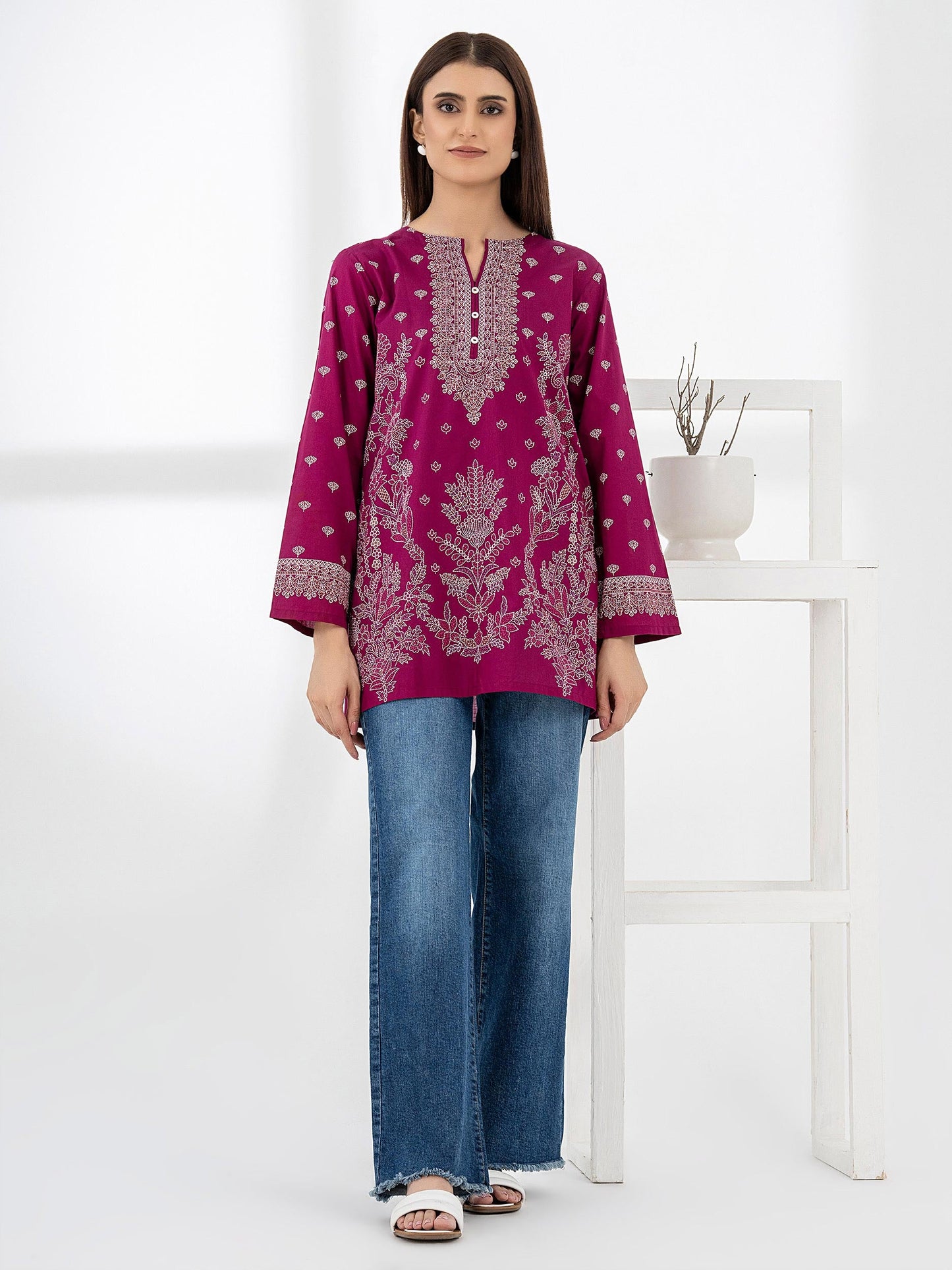 Lawn Kurti-Paste Print (Pret)