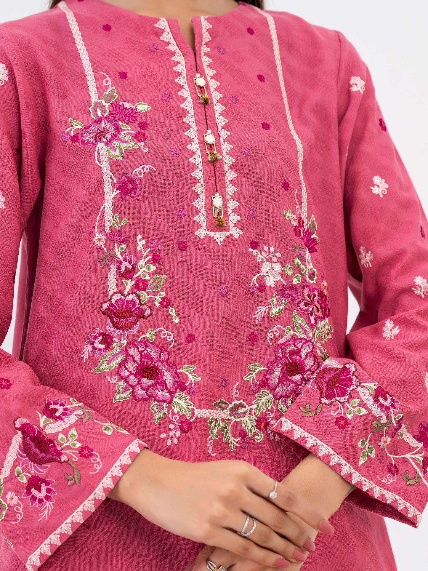 Khaddar Shirt-Embroidered (Pret)