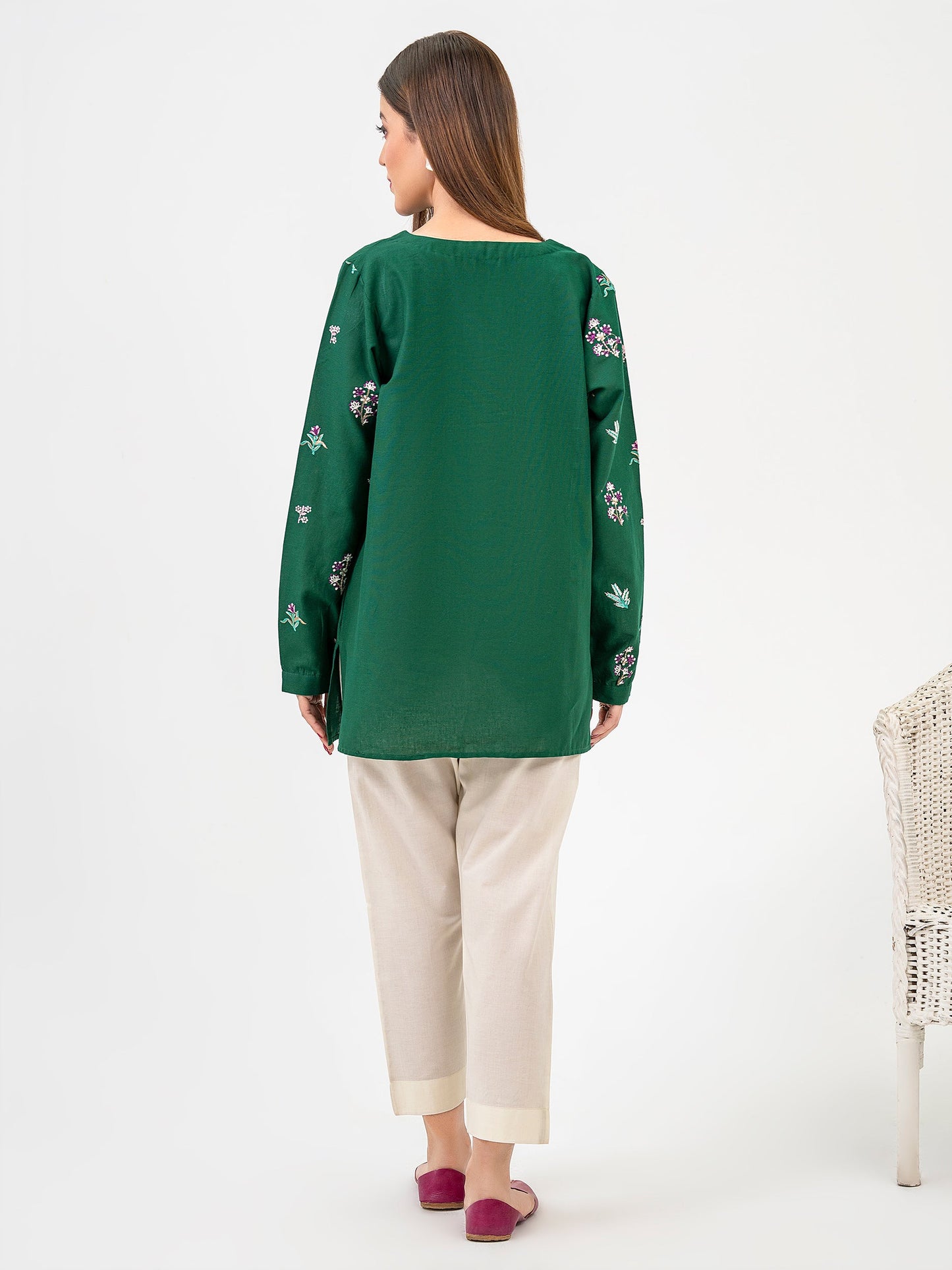 Khaddar Kurti-Embroidered(Pret)