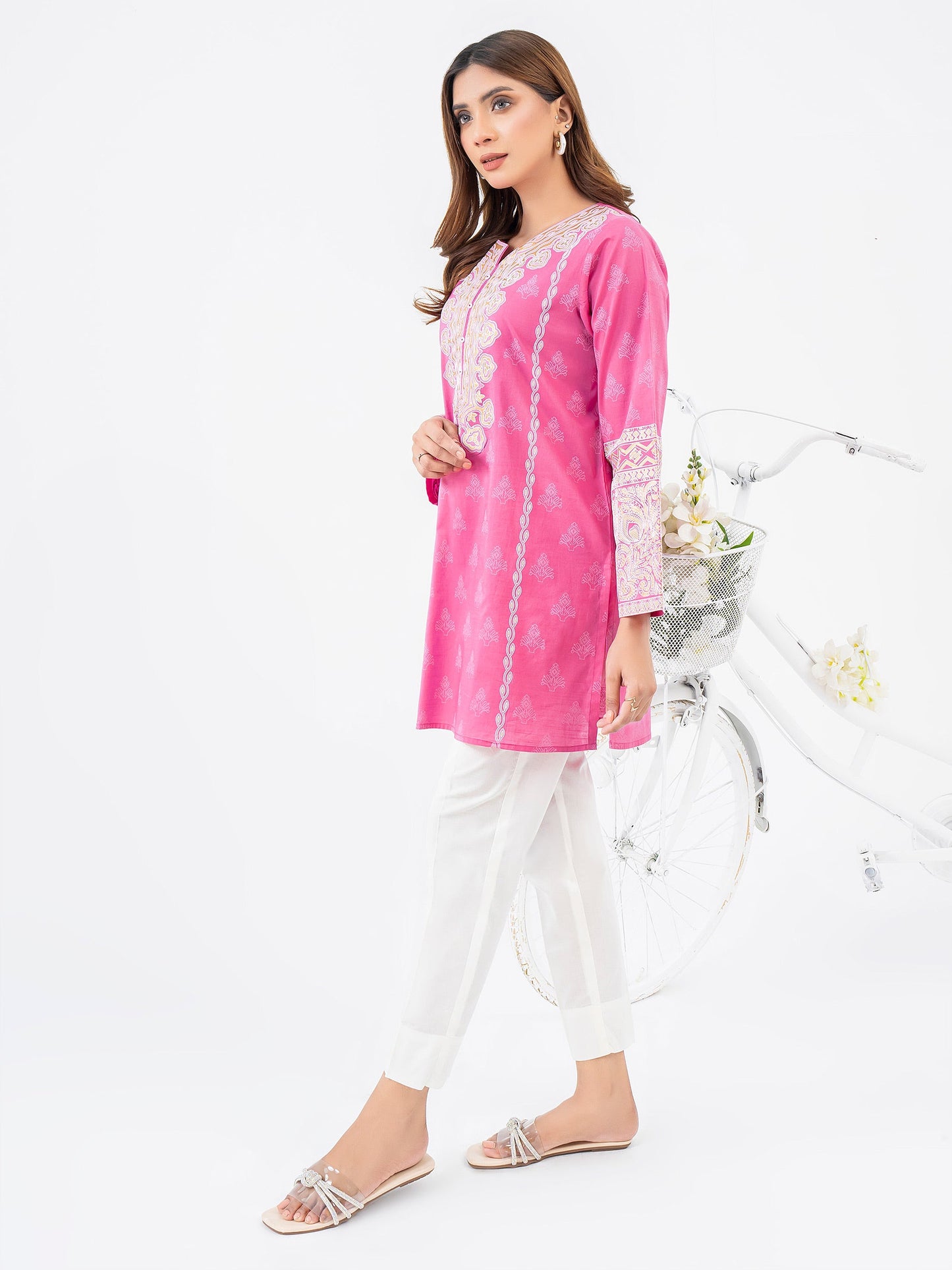 Lawn Kurti-Emboss Print (Pret)