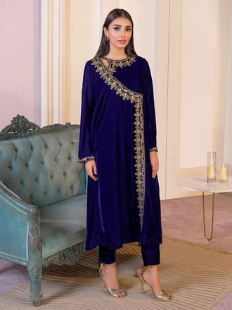 2-piece-velvet-suit-embroidered(pret)