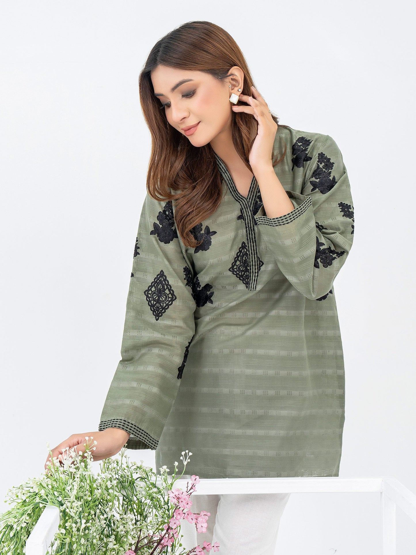 Lawn Kurti-Embroidered (Pret)