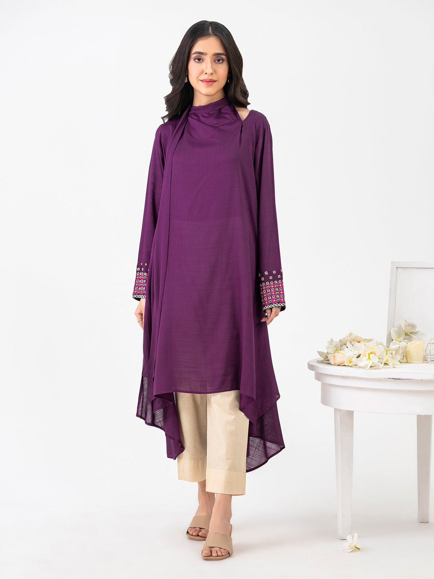 Viscose Shirt-Embroidered (Pret)