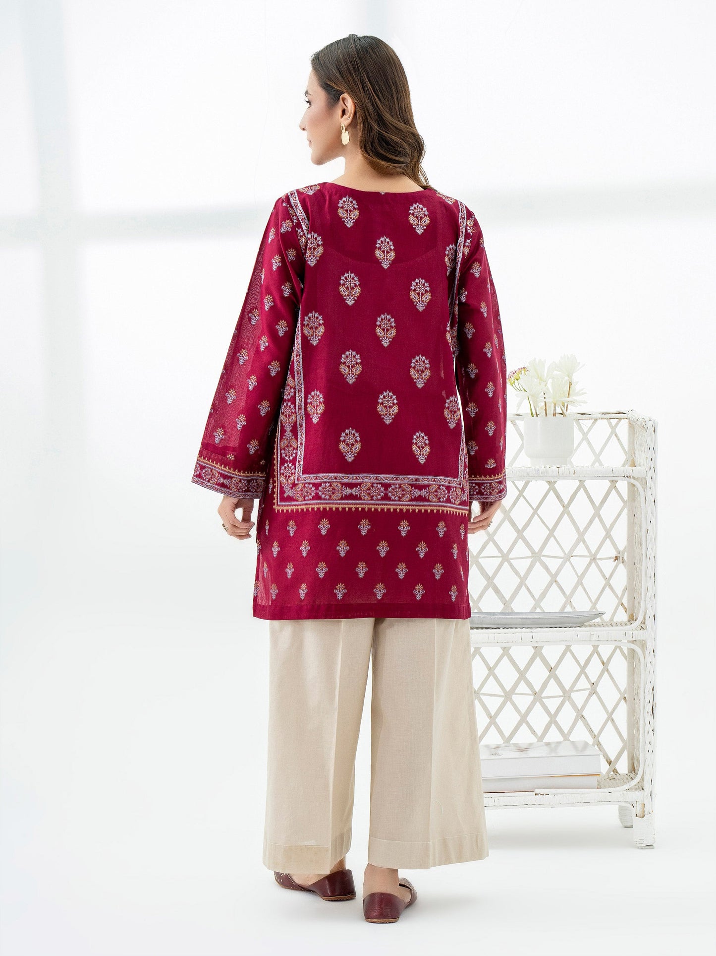 Jacquard Kurti-Embroidered (Pret)