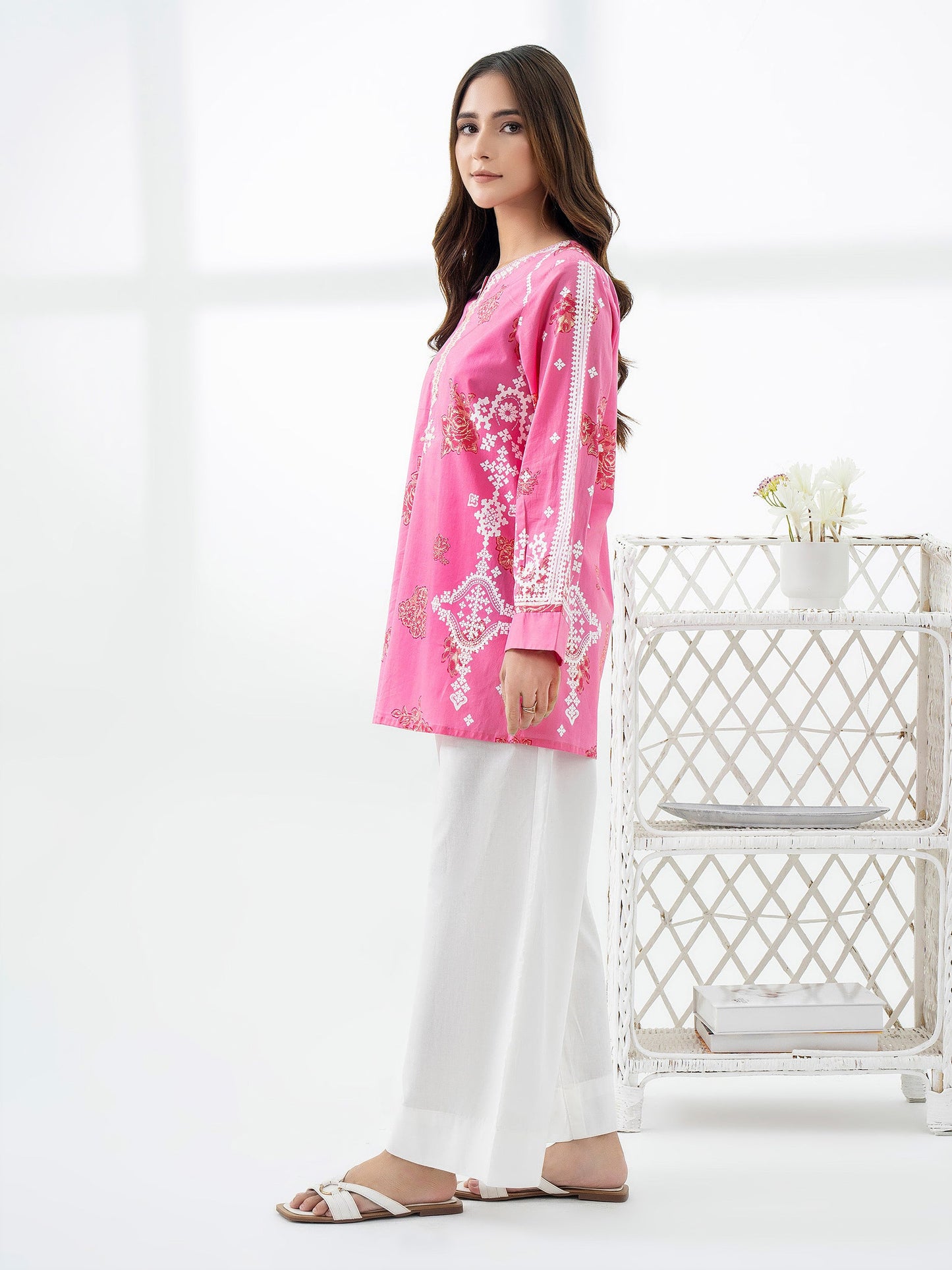 Lawn Kurti-Paste Print (Pret)