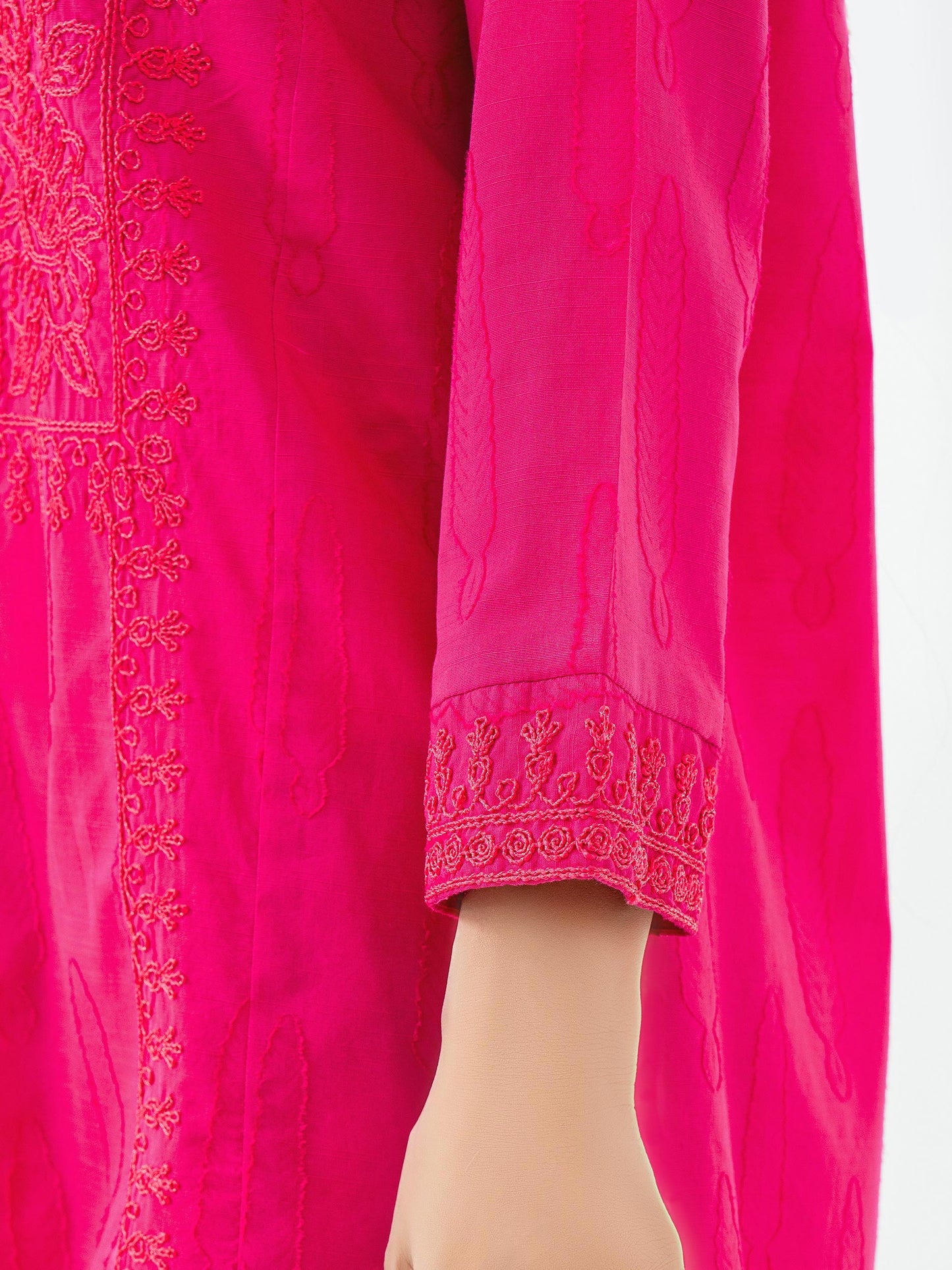 Jacquard Kurti-Embroidered (Pret)