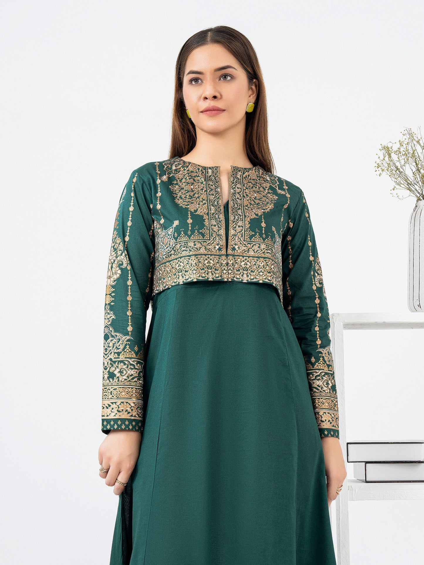 Lawn Shirt With Bolero-Paste Print (Pret)