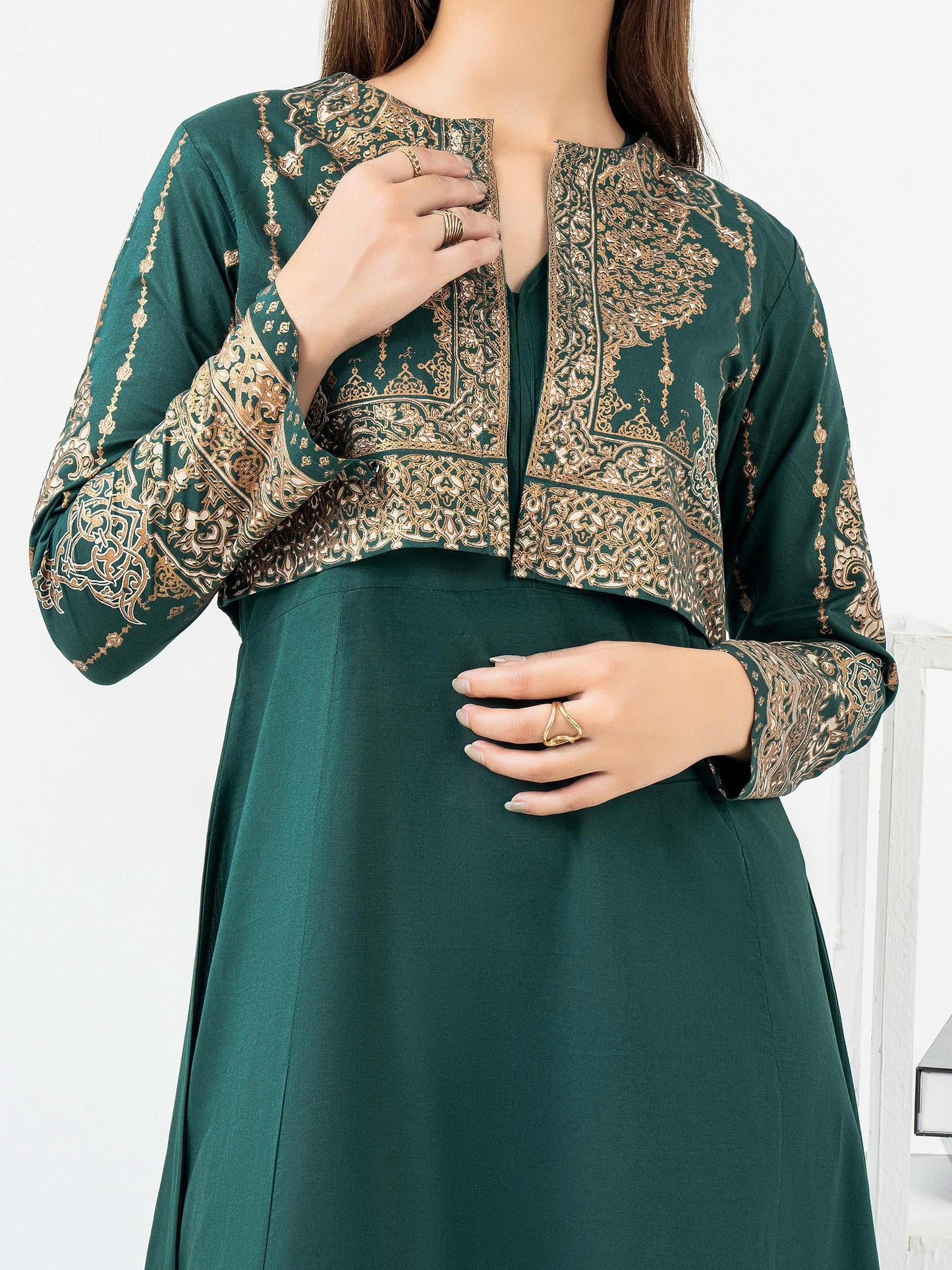 Lawn Shirt With Bolero-Paste Print (Pret)