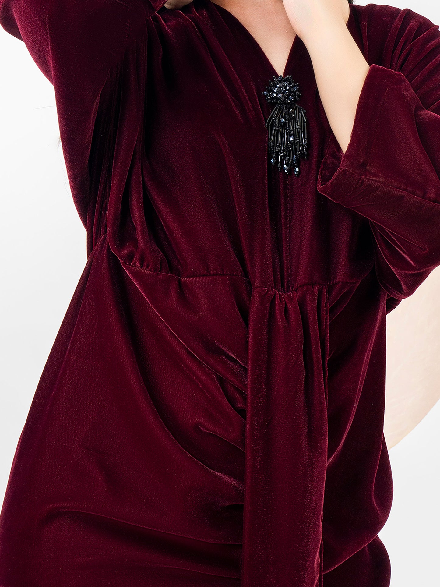 Velvet Kaftan-Embellished (Pret)