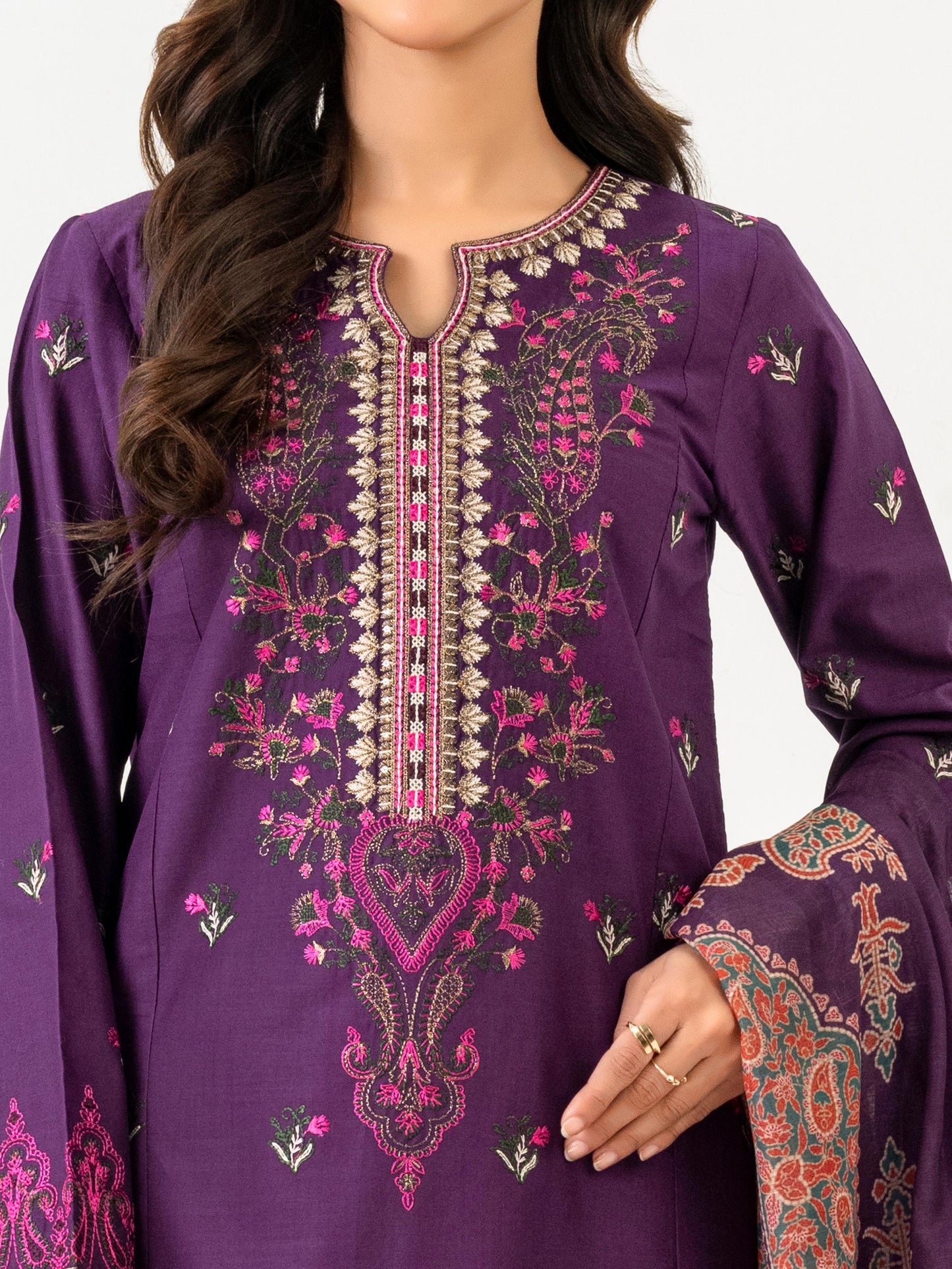 3 Piece Lawn Suit-Embroidered (Pret)