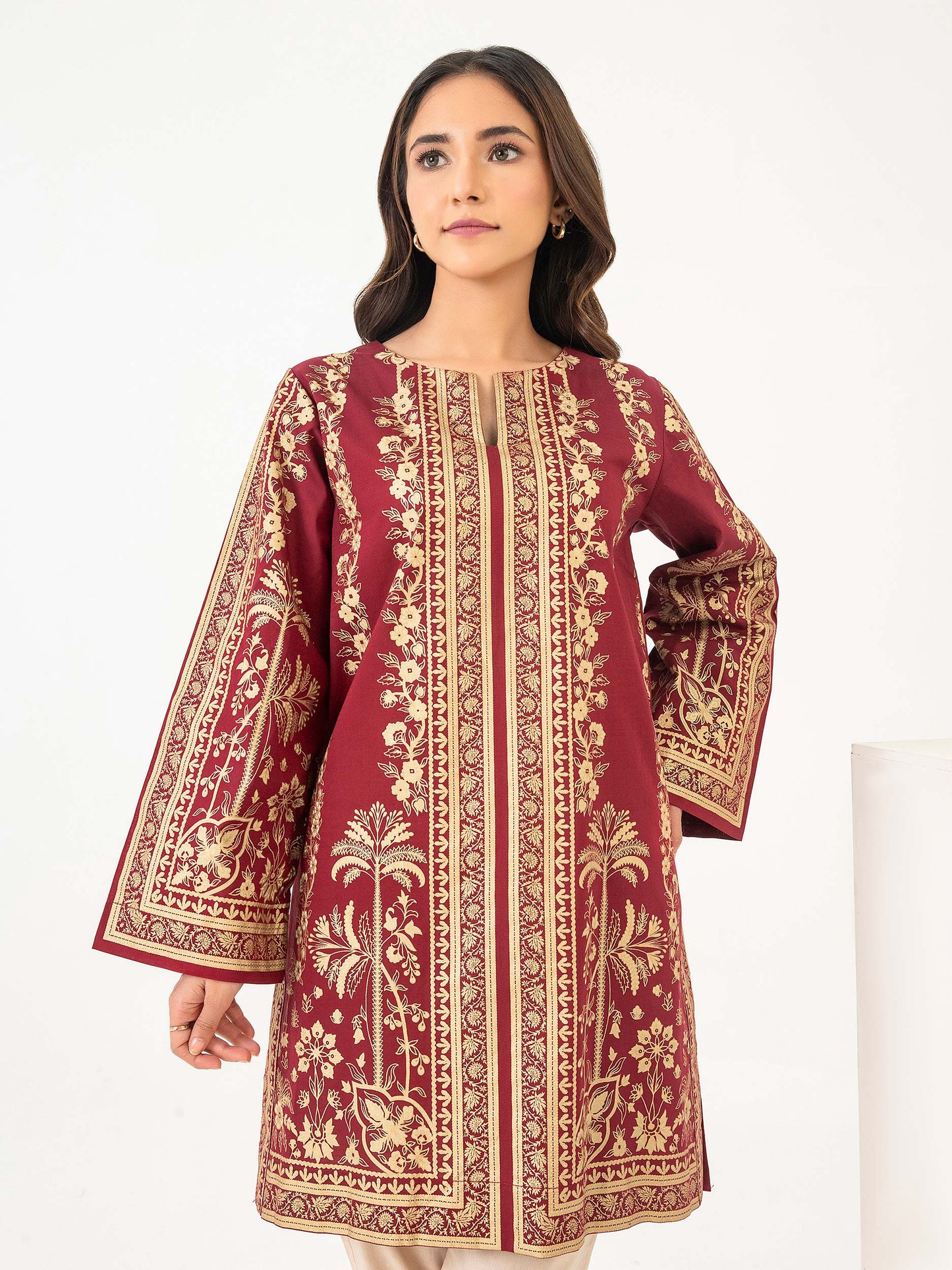 Lawn Kurti-Paste Print (Pret)