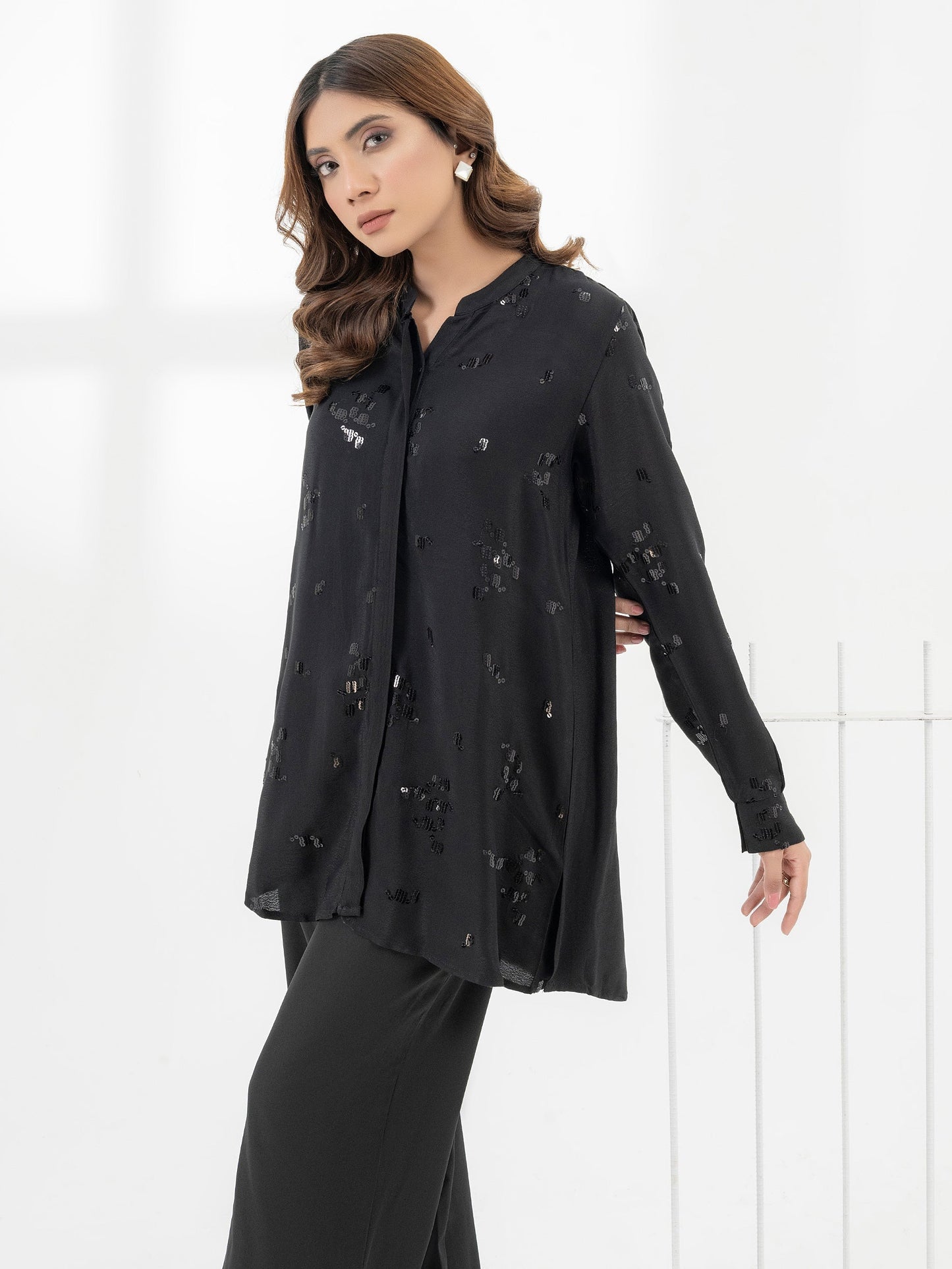 Embellished Crepe Top