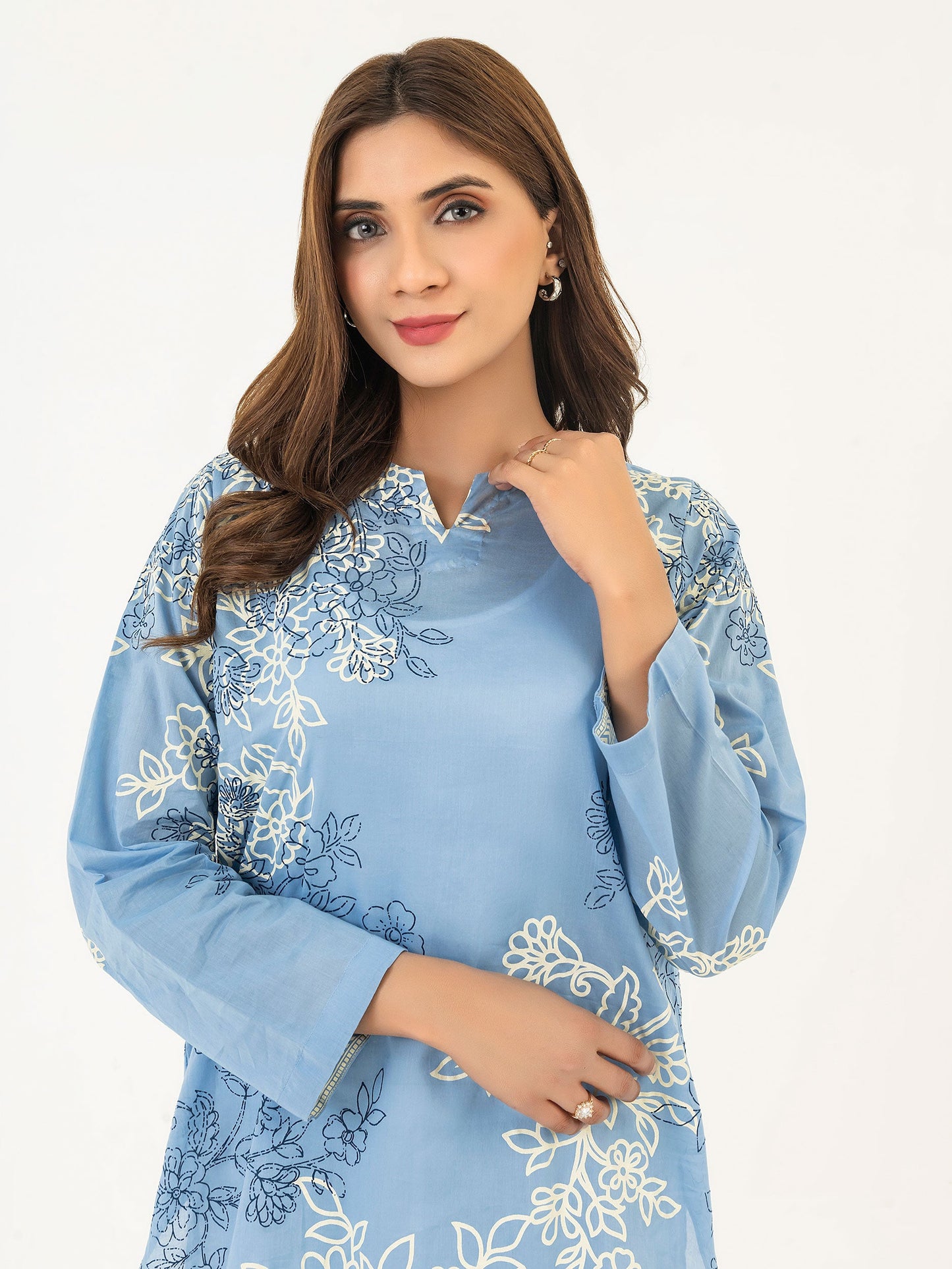 Lawn Kurti-Paste Print