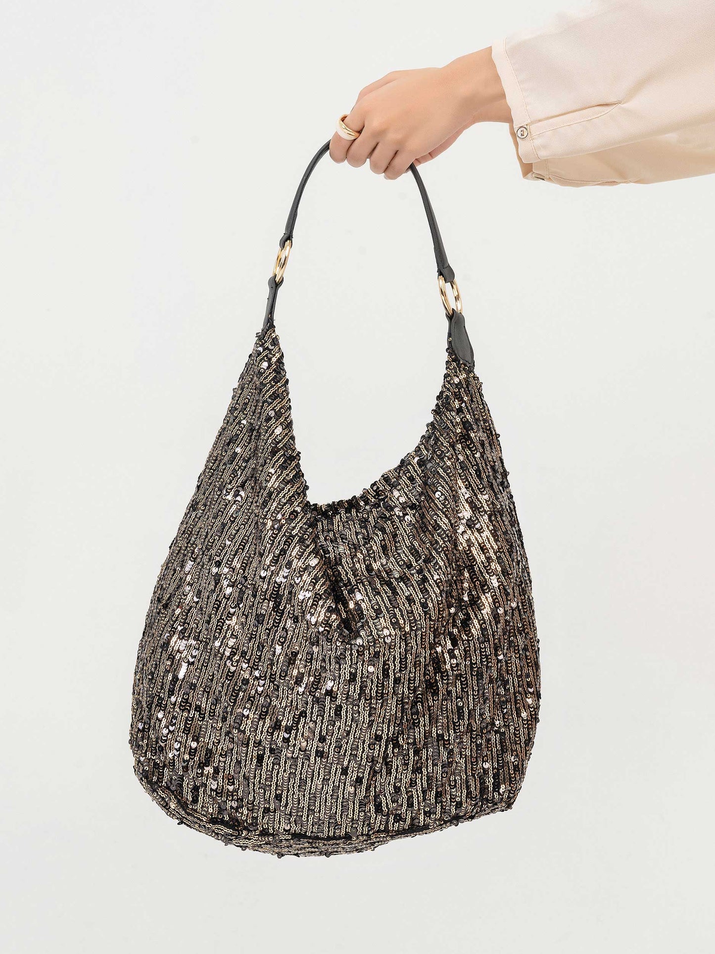 Sequins Embellished Tote Bag