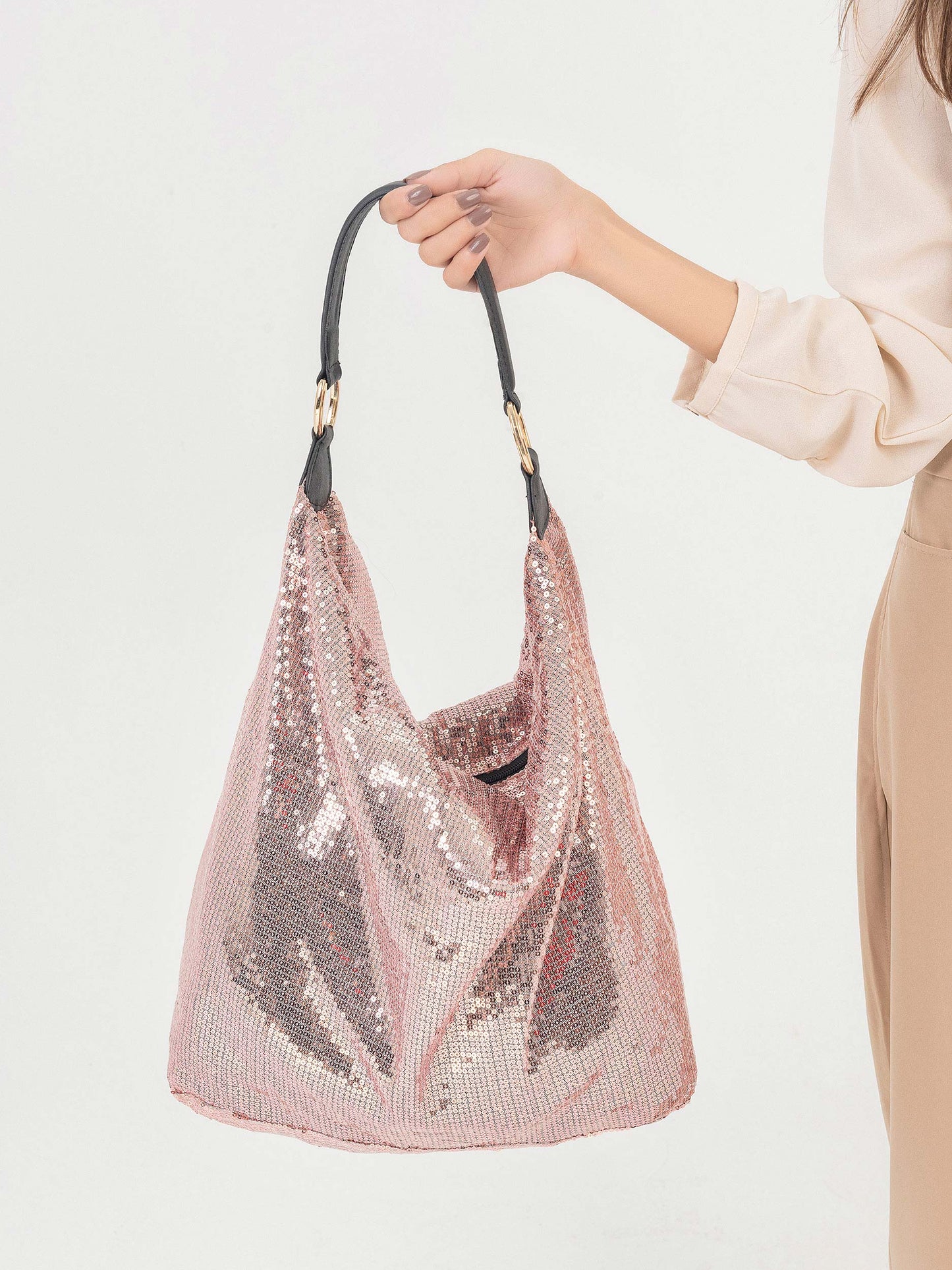 Sequins Embellished Tote Bag