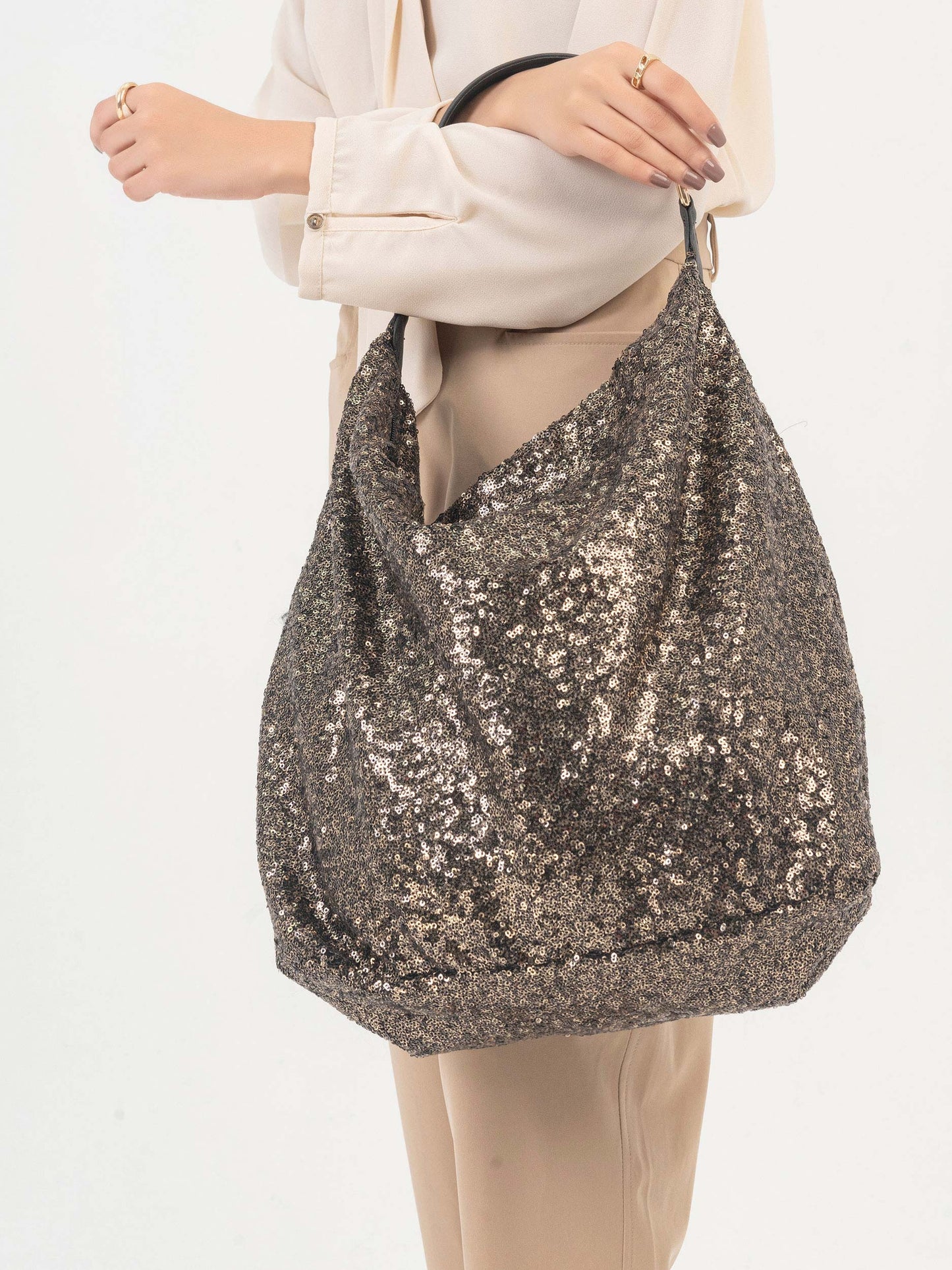 Sequins Embellished Tote Bag