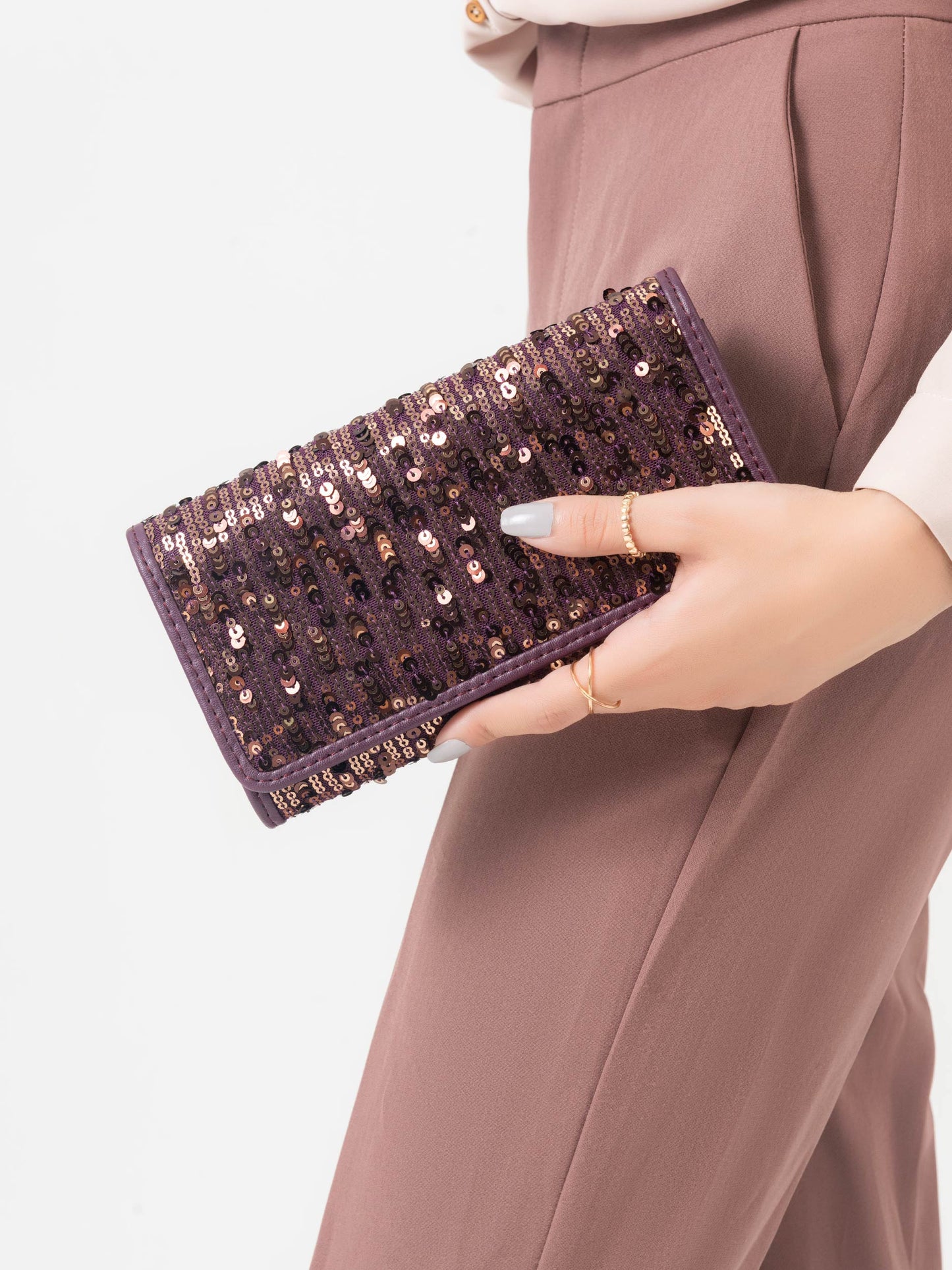 Sequins Embellished Wallet