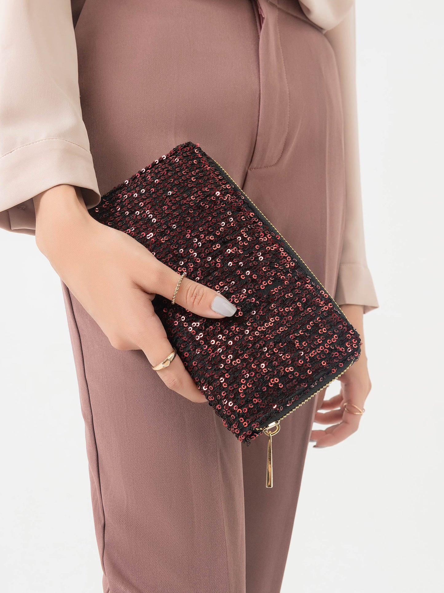 Sequins Embellished Wallet