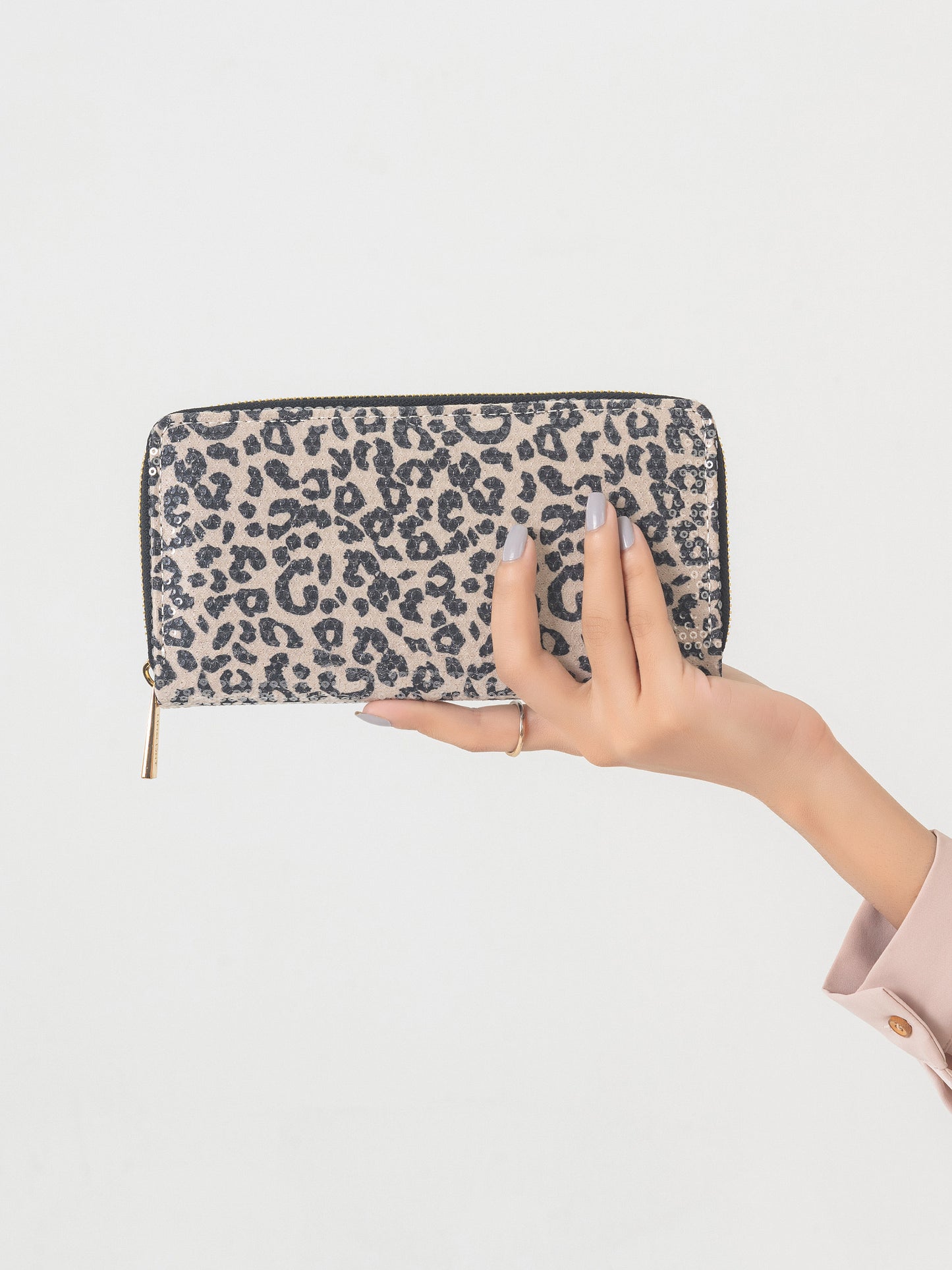 Embellished Printed Wallet