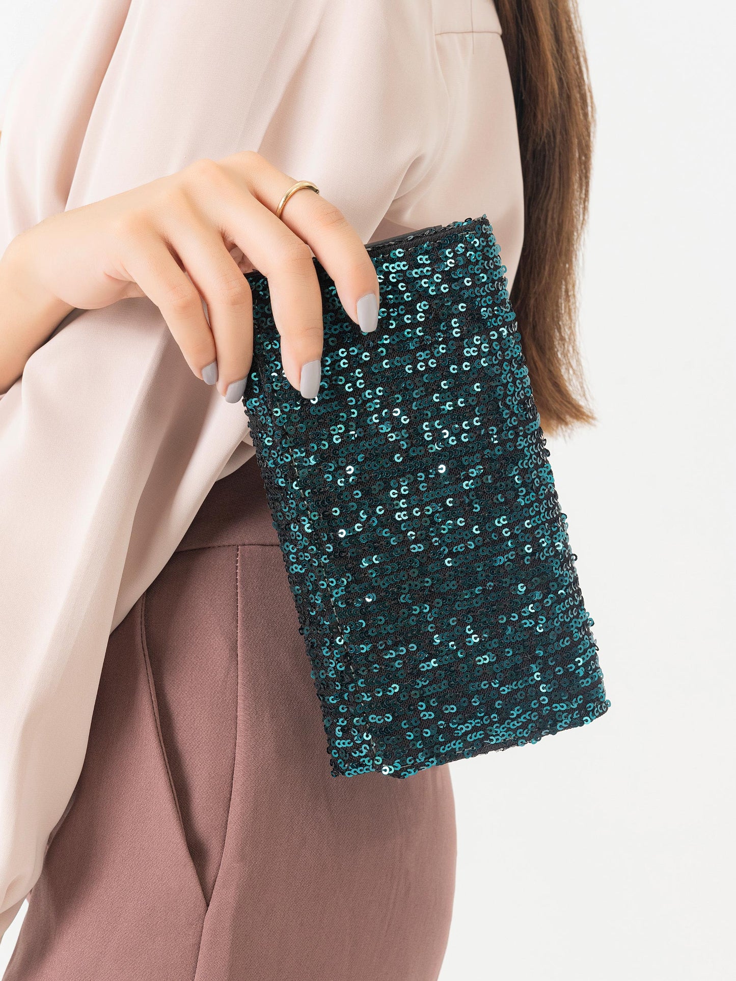 Sequins Embellished Wallet