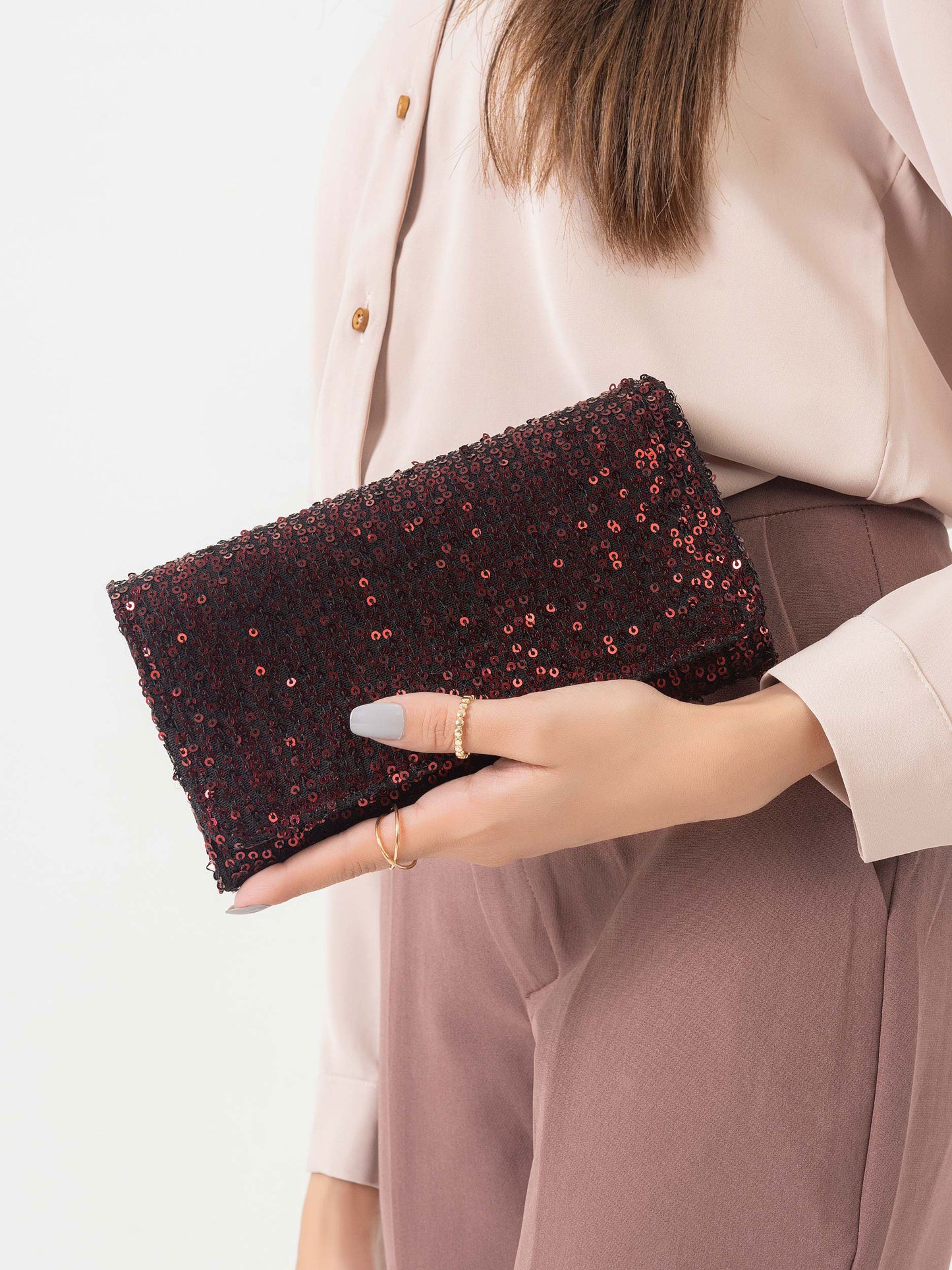 Sequins Embellished Wallet