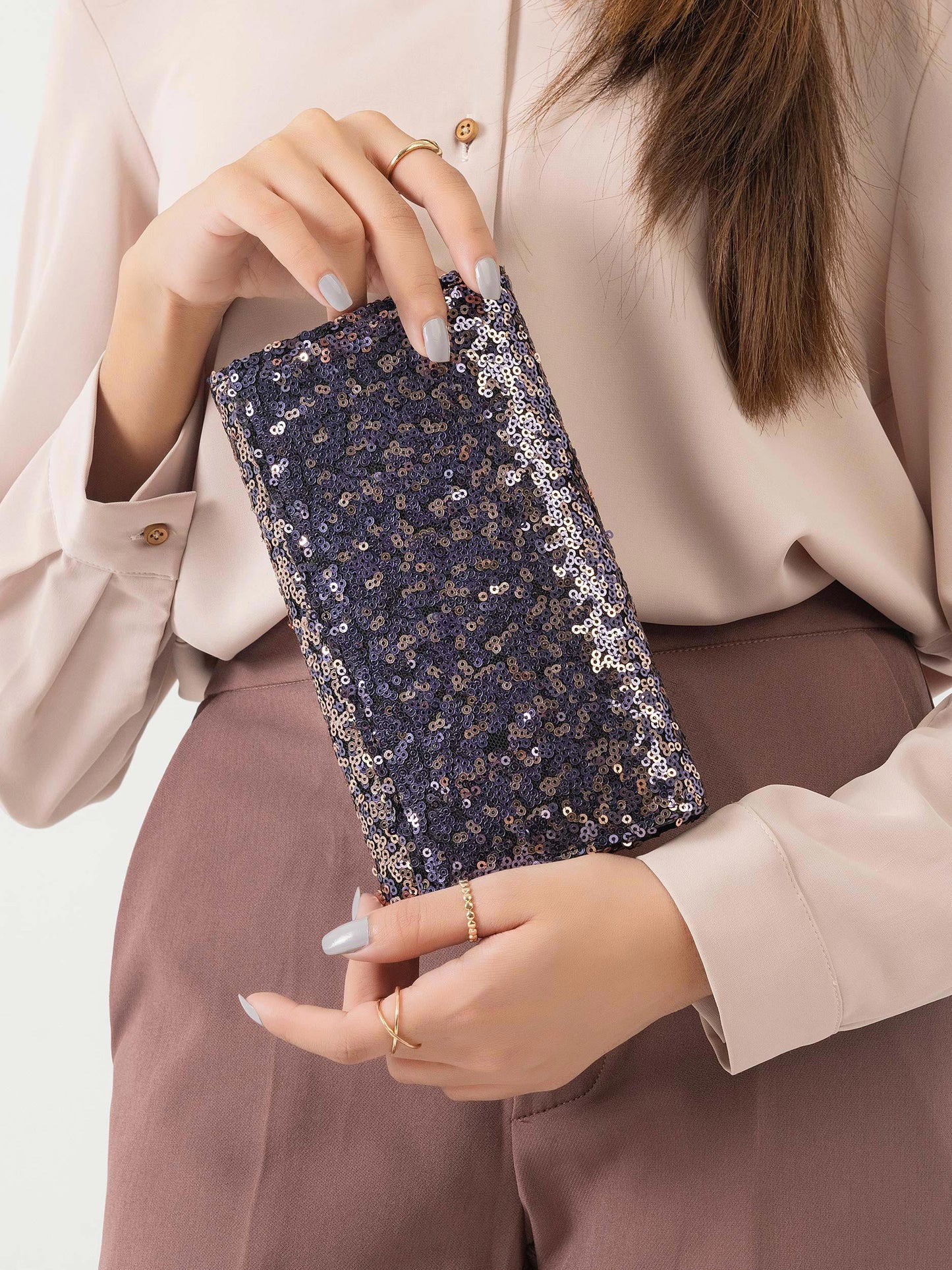 Sequins Embellished Wallet