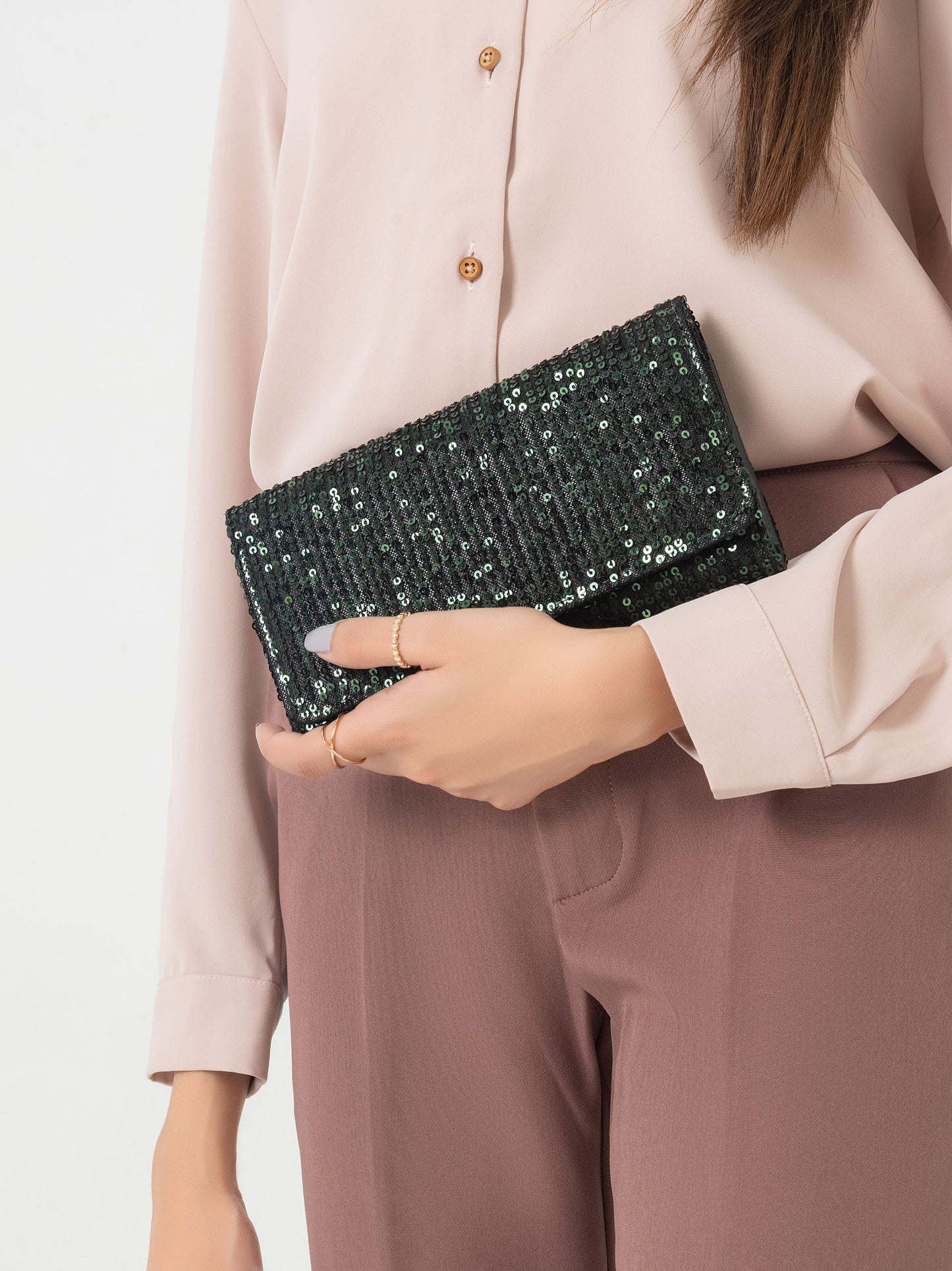 Sequins Embellished Wallet