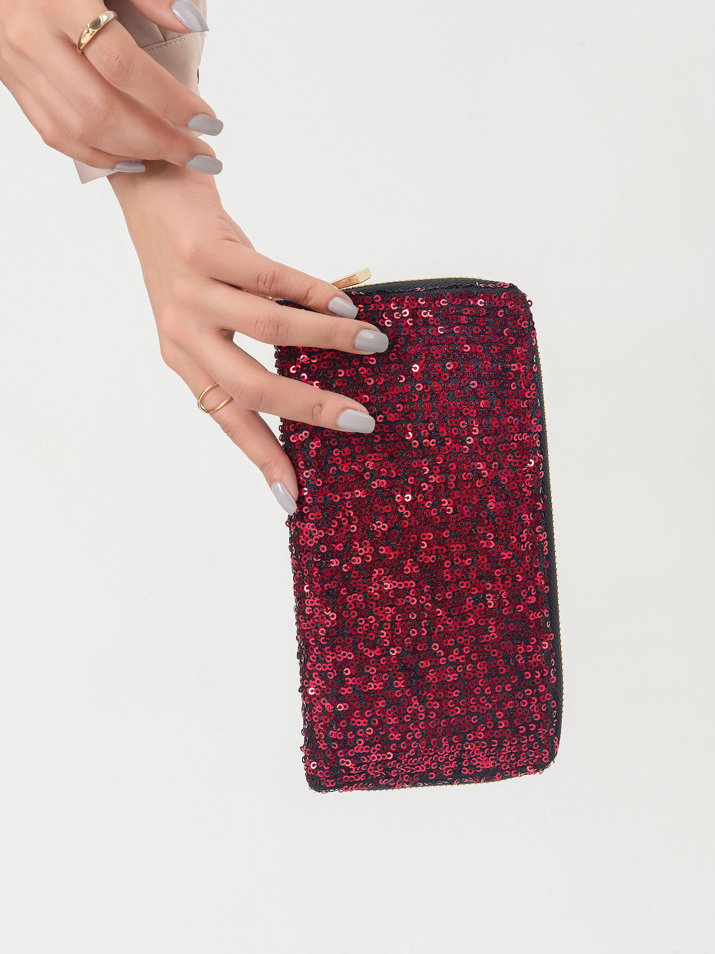 Sequins Embellished Wallet