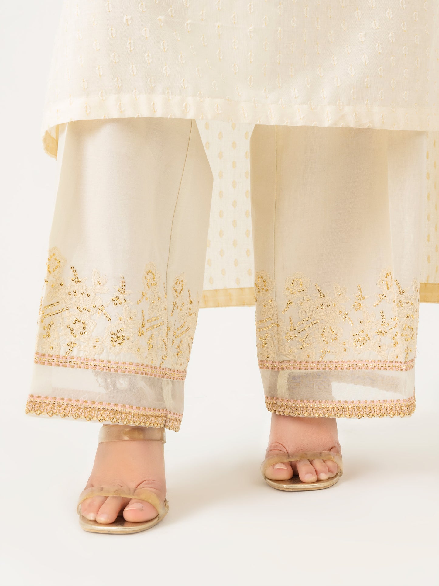 3 Piece Jacquard Suit-Embroidered(Pret)