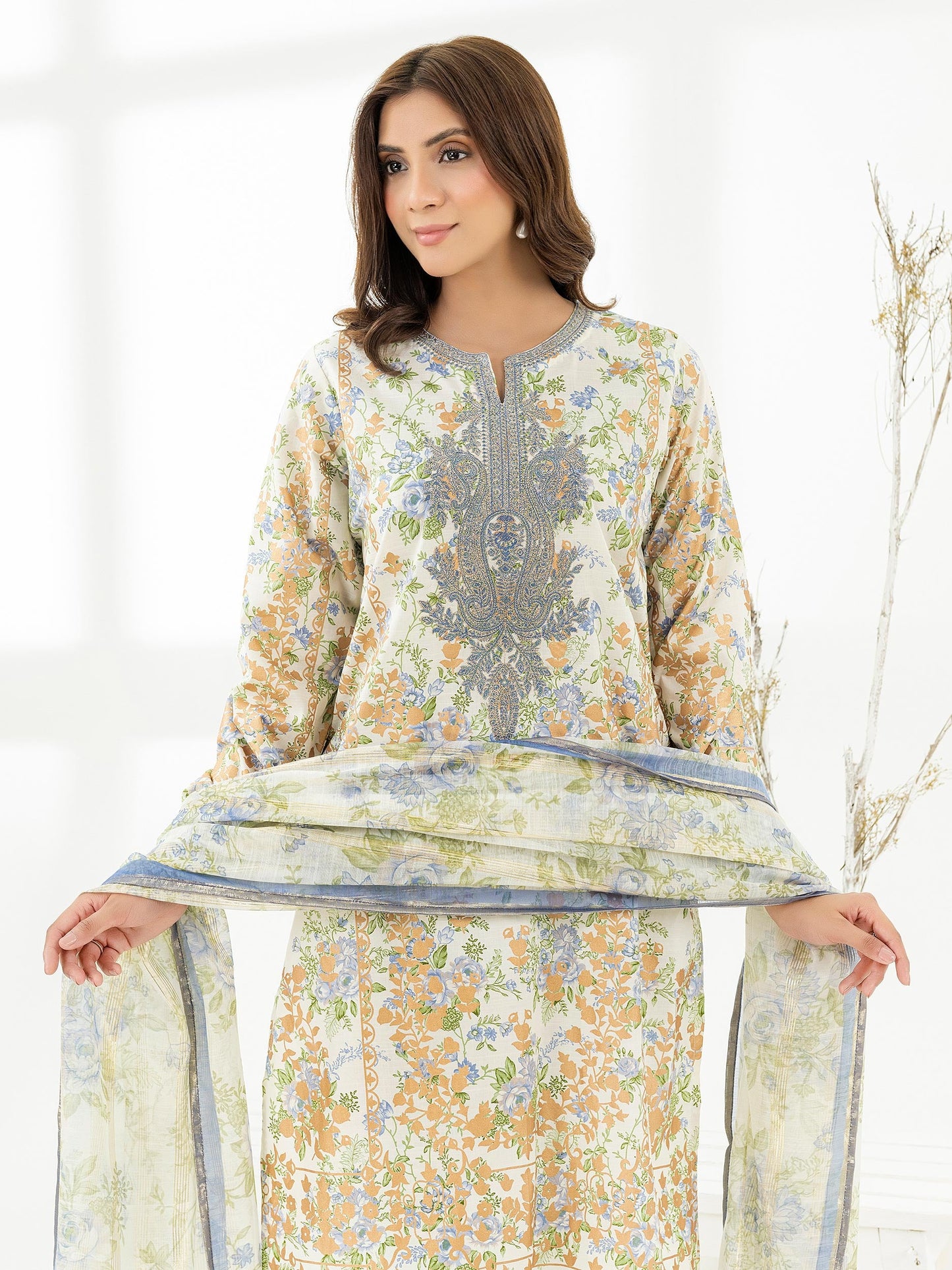 2 Piece Lawn Suit-Embroidered (Pret)