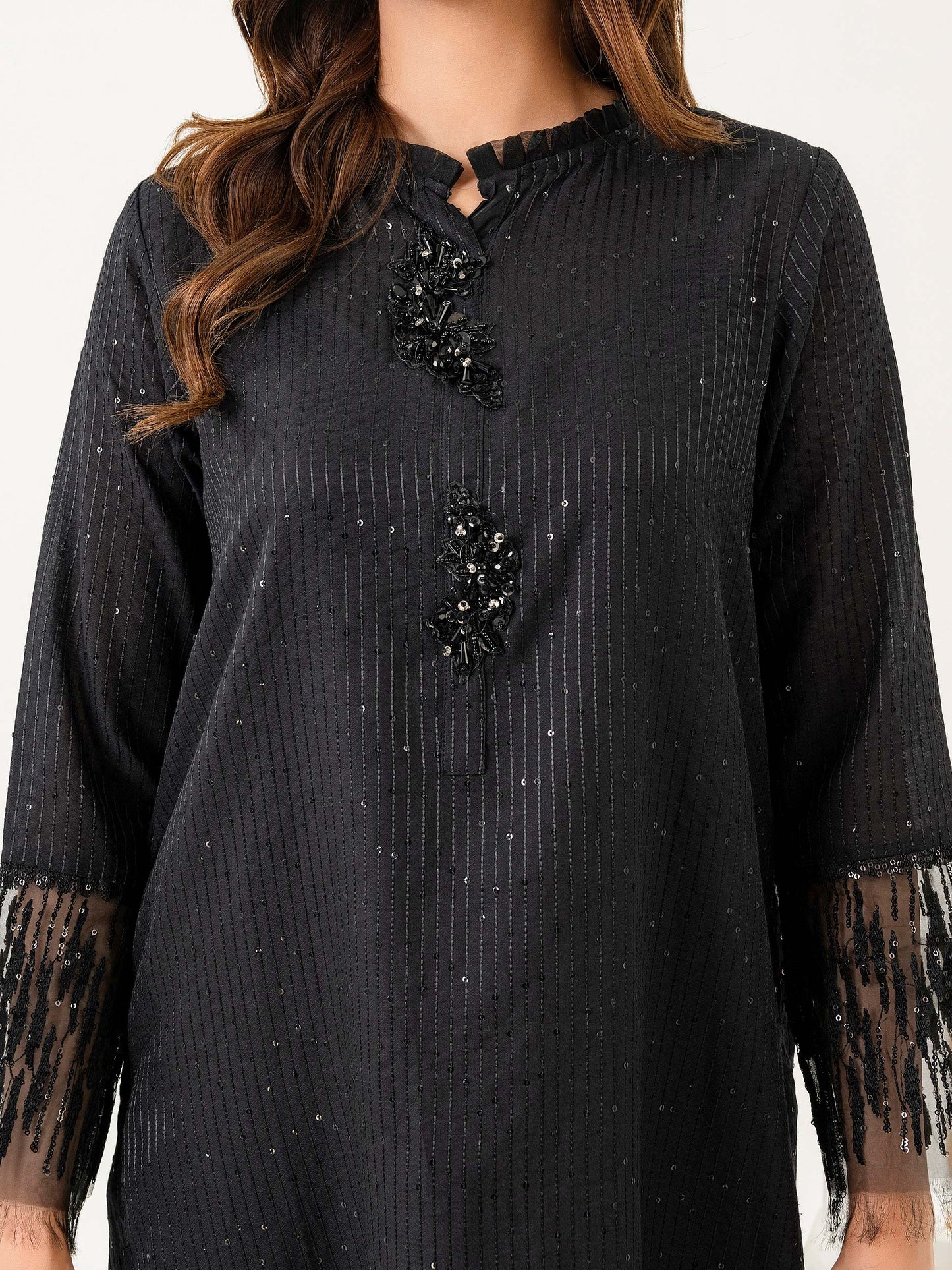 Lawn Shirt-Embellished (Pret)