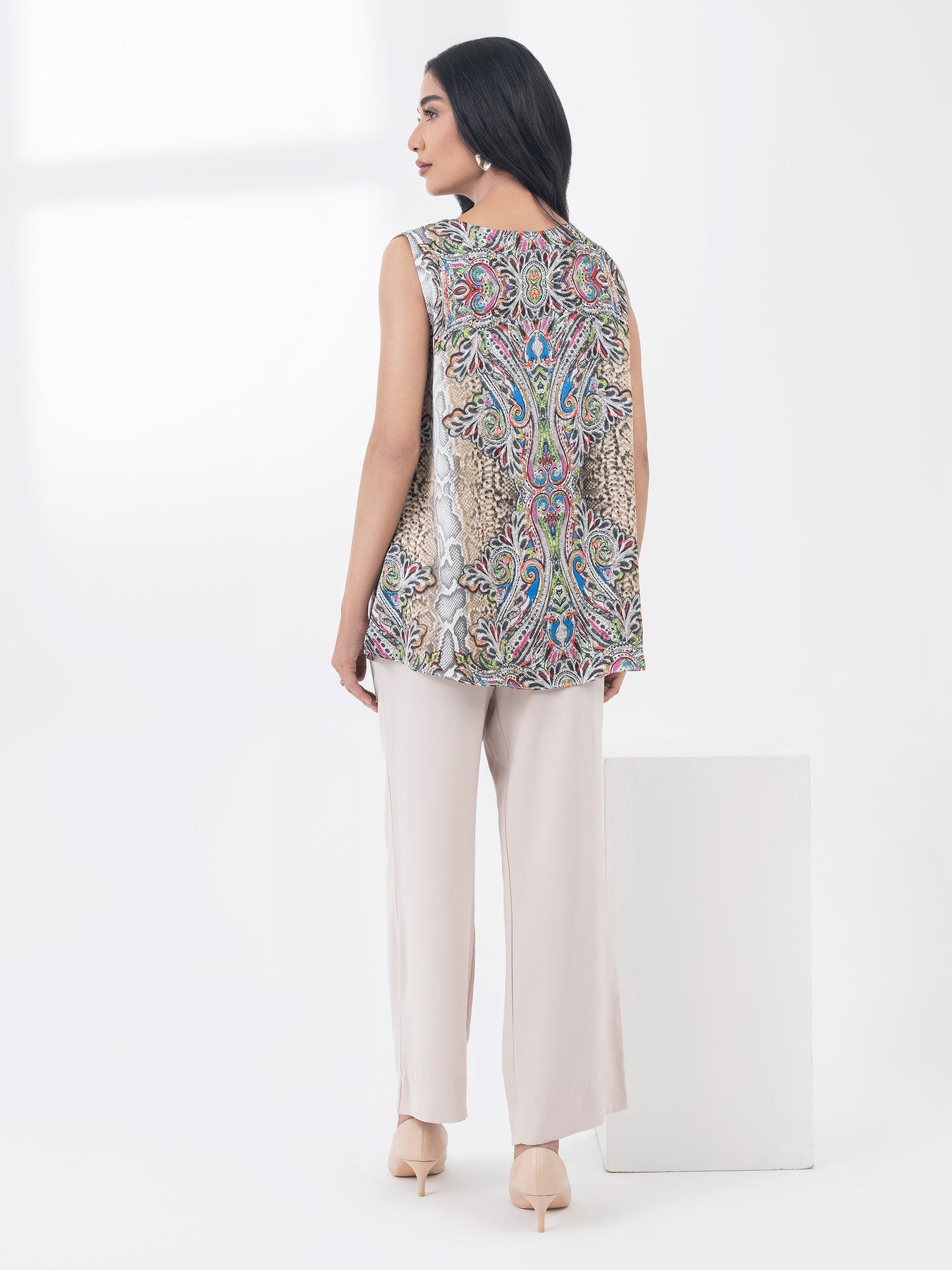 Printed Silk Top