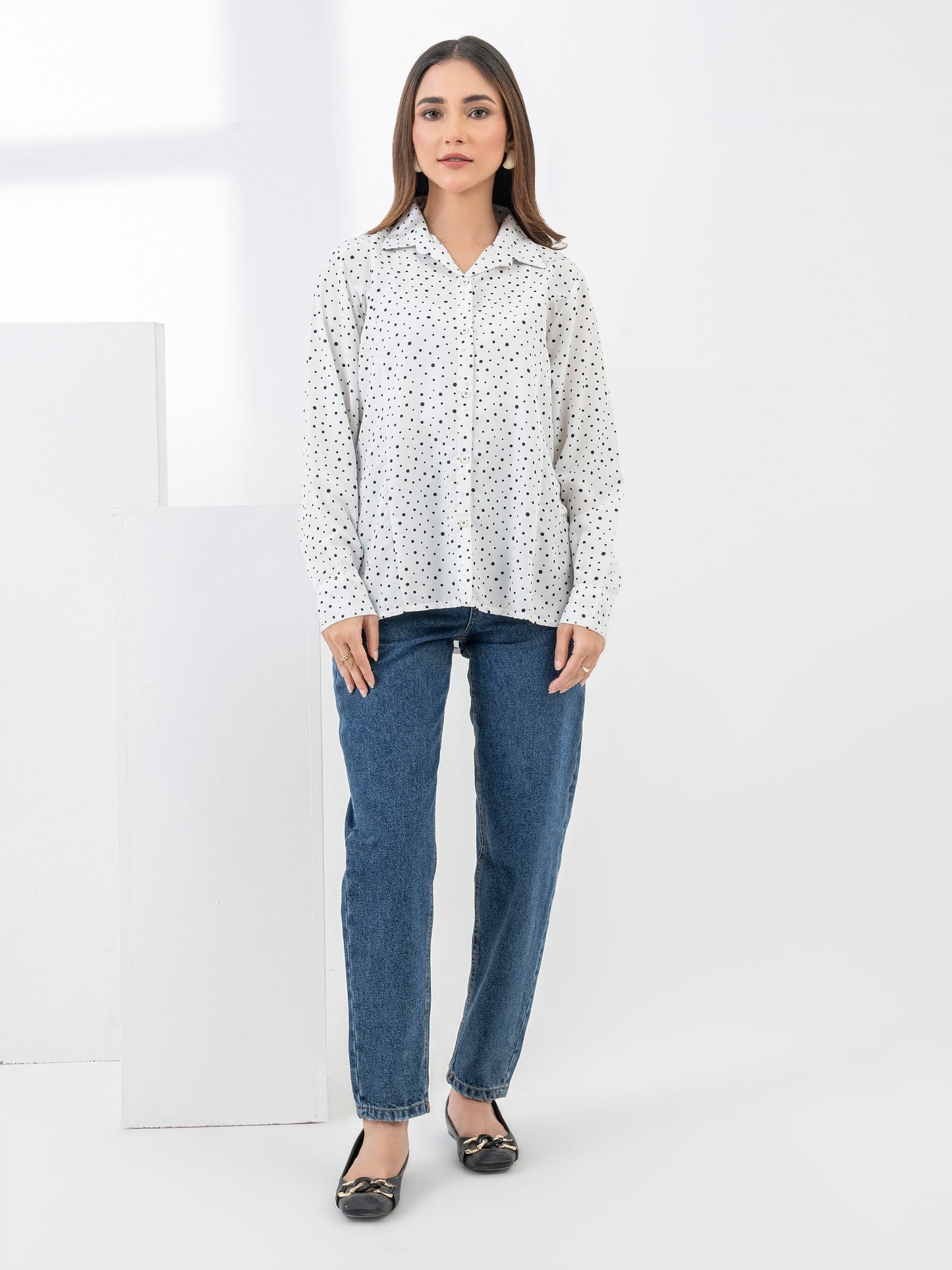 Printed Linen Top