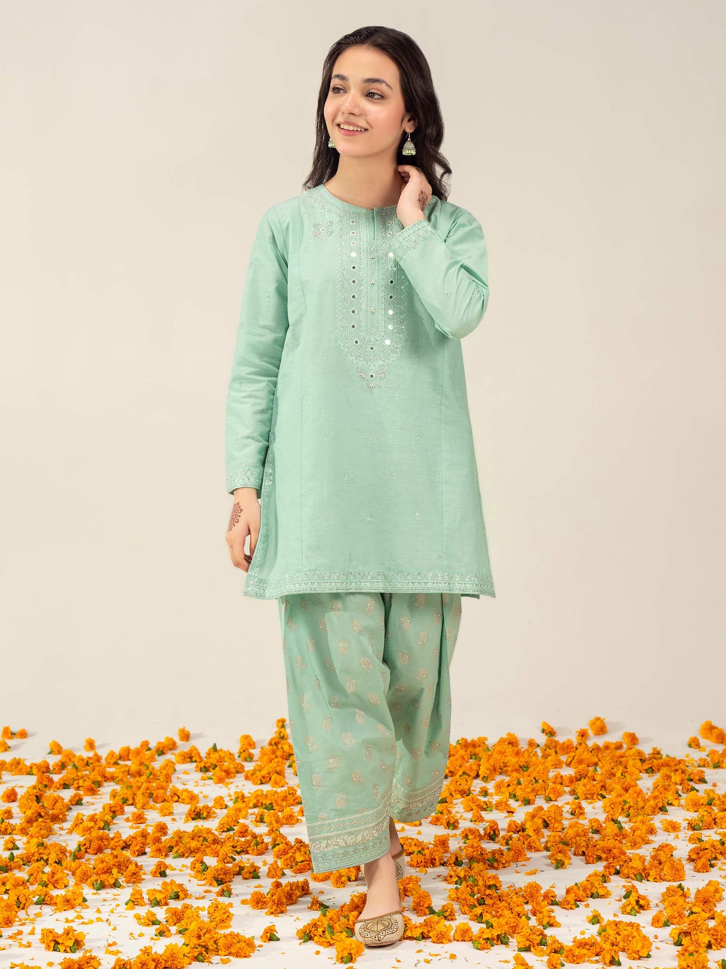2 Piece Lawn Suit-Embellished