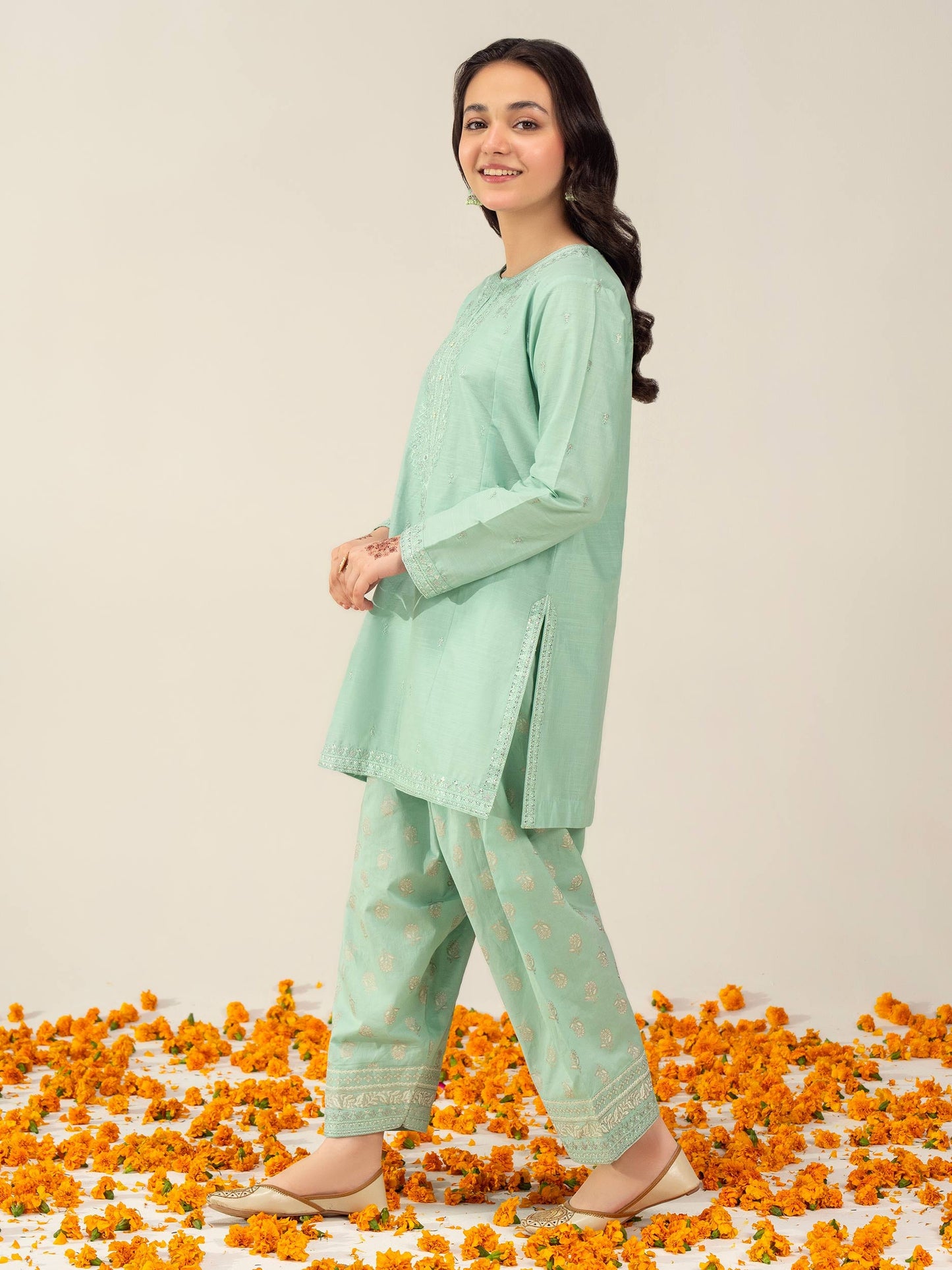 2 Piece Lawn Suit-Embellished