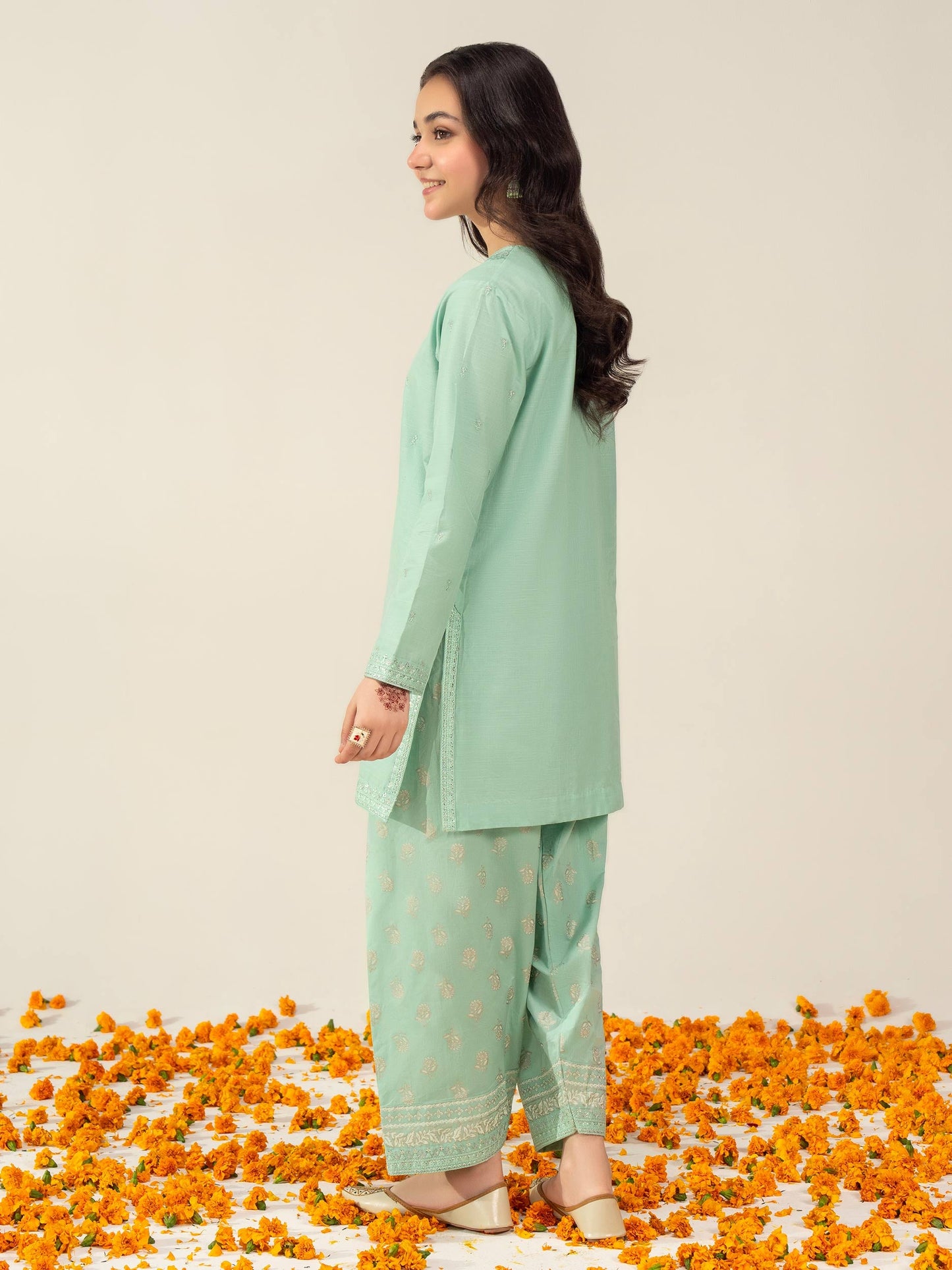 2 Piece Lawn Suit-Embellished