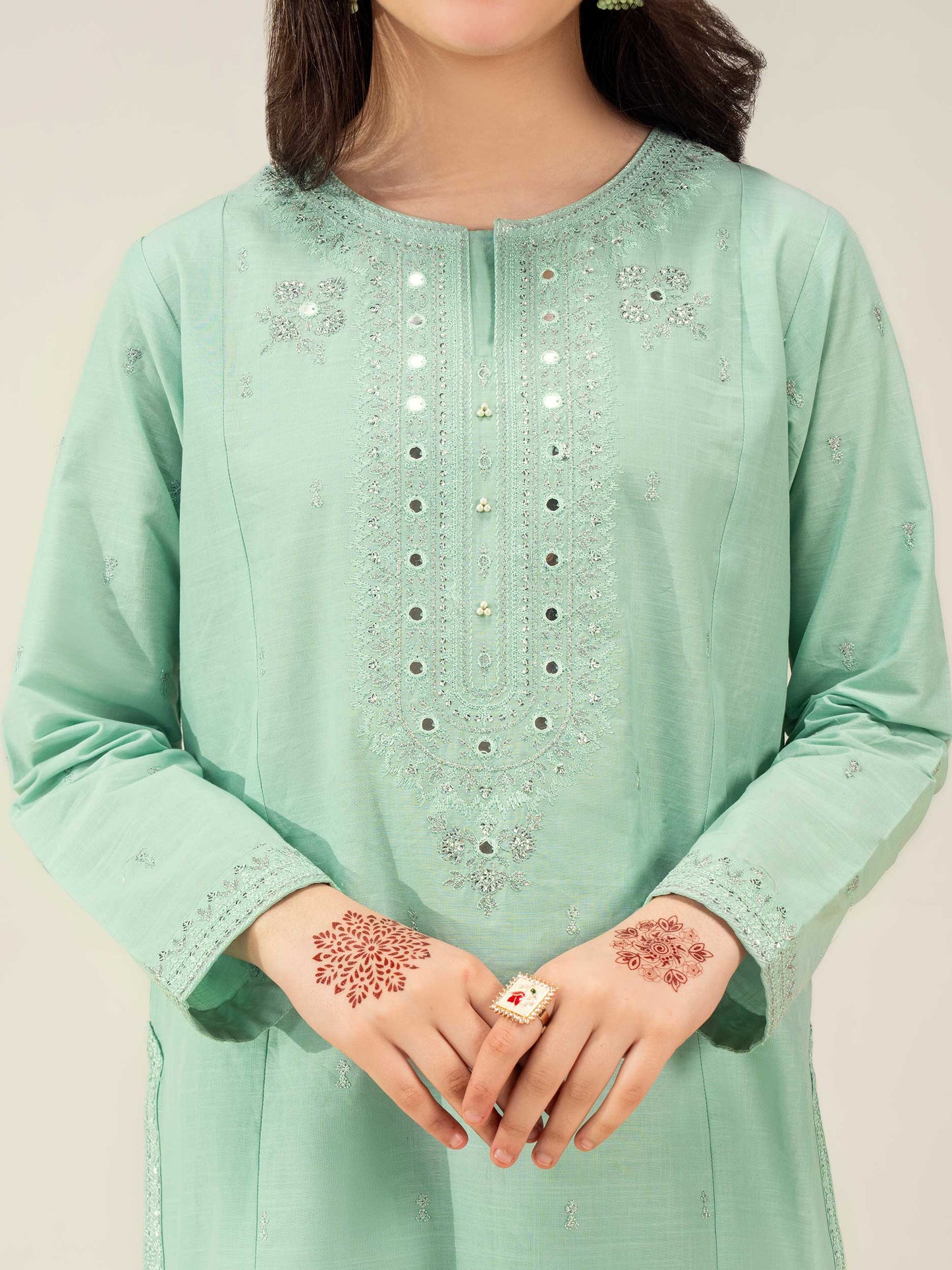 2 Piece Lawn Suit-Embellished