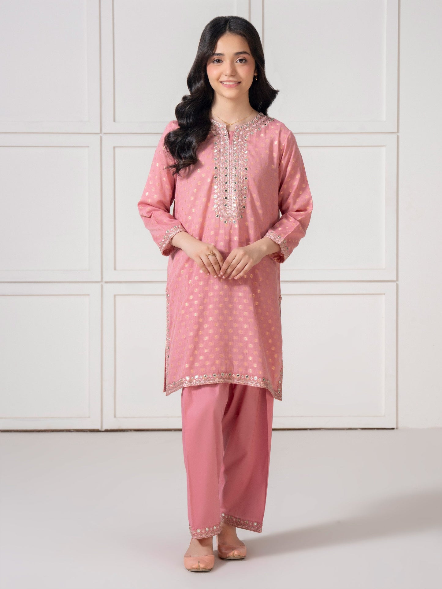 2 Piece Jacquard Suit-Embroidered