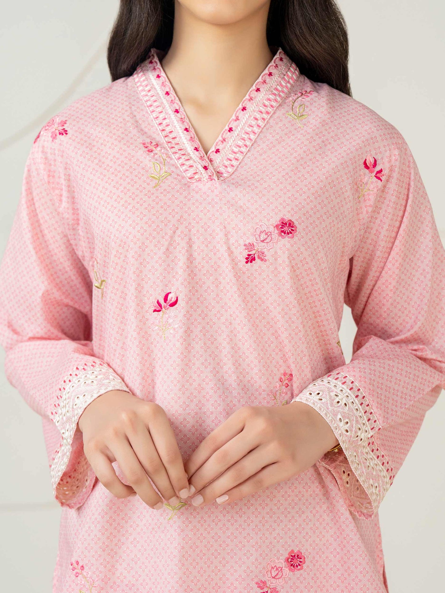 2 Piece Lawn Suit-Embroidered