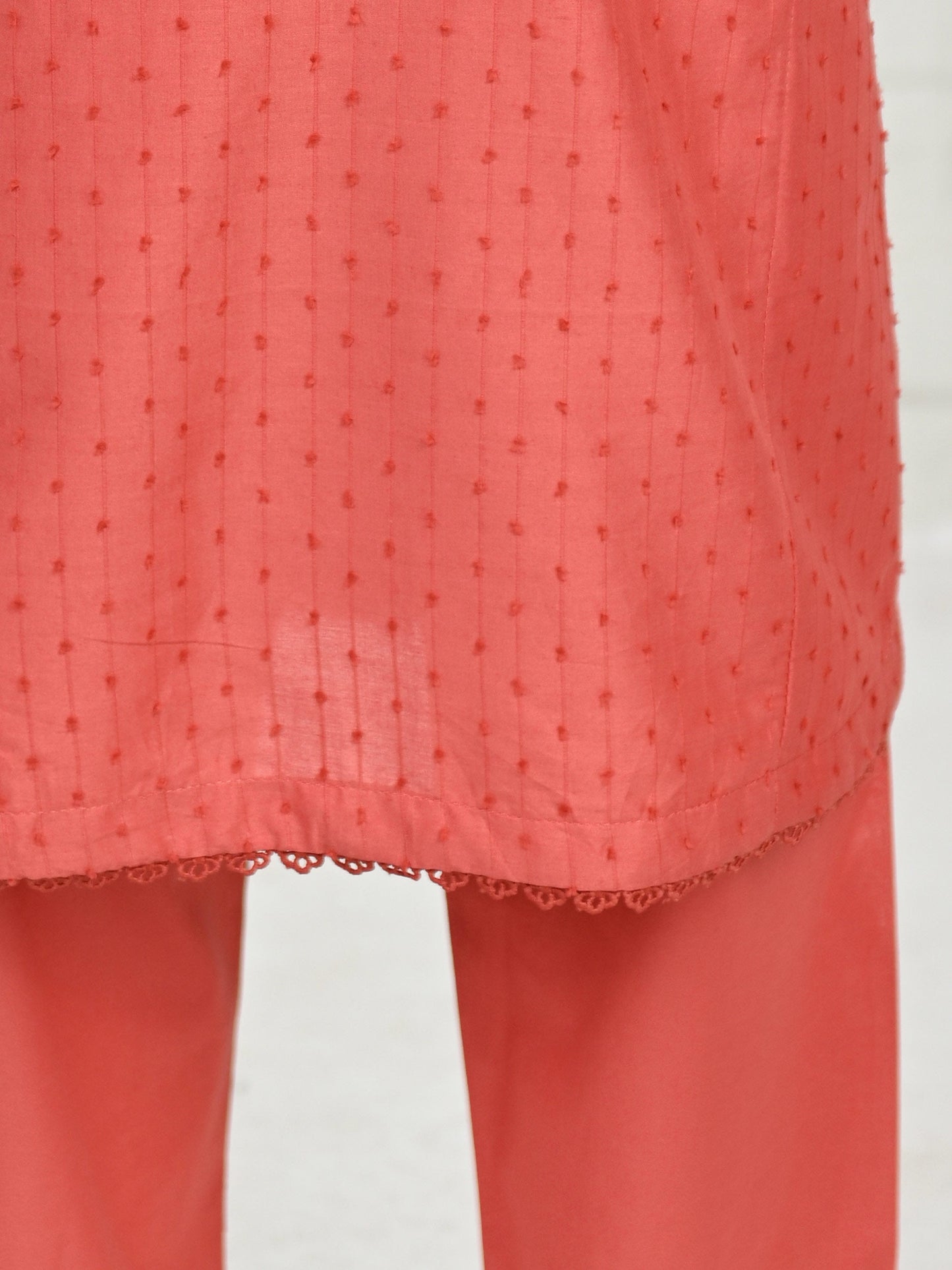 2 Piece Lawn Texture Suit- Embroidered (Pret)
