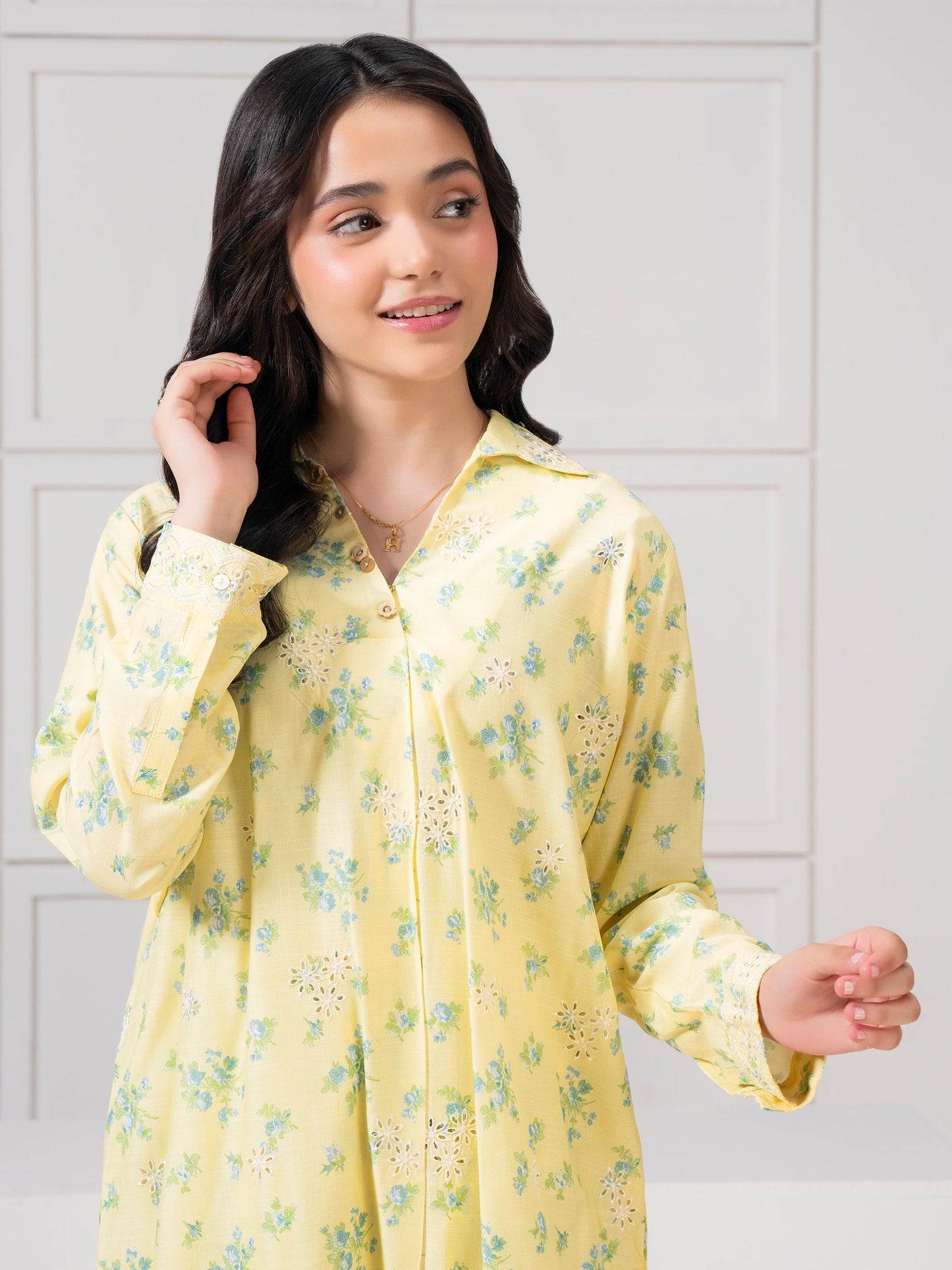 2 Piece Viscose Suit-Embroidered